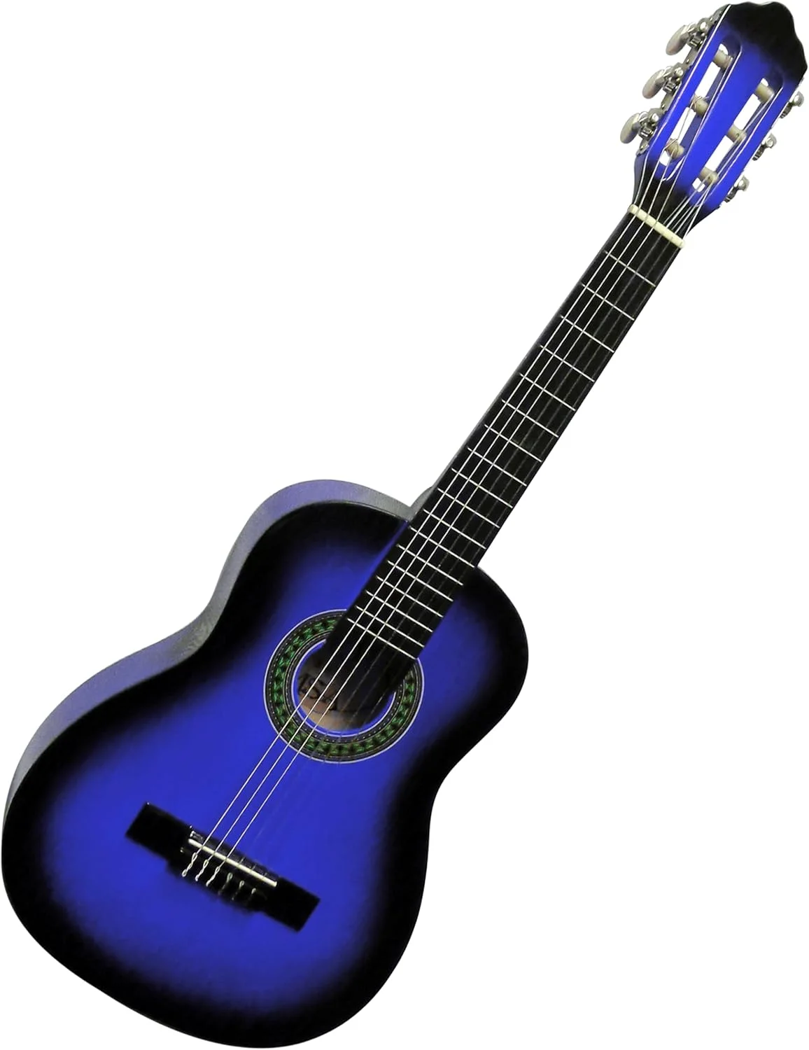 گیتار کلاسیک 31 اینچی سایه آبی برای کودکان، سیم های نایلونی