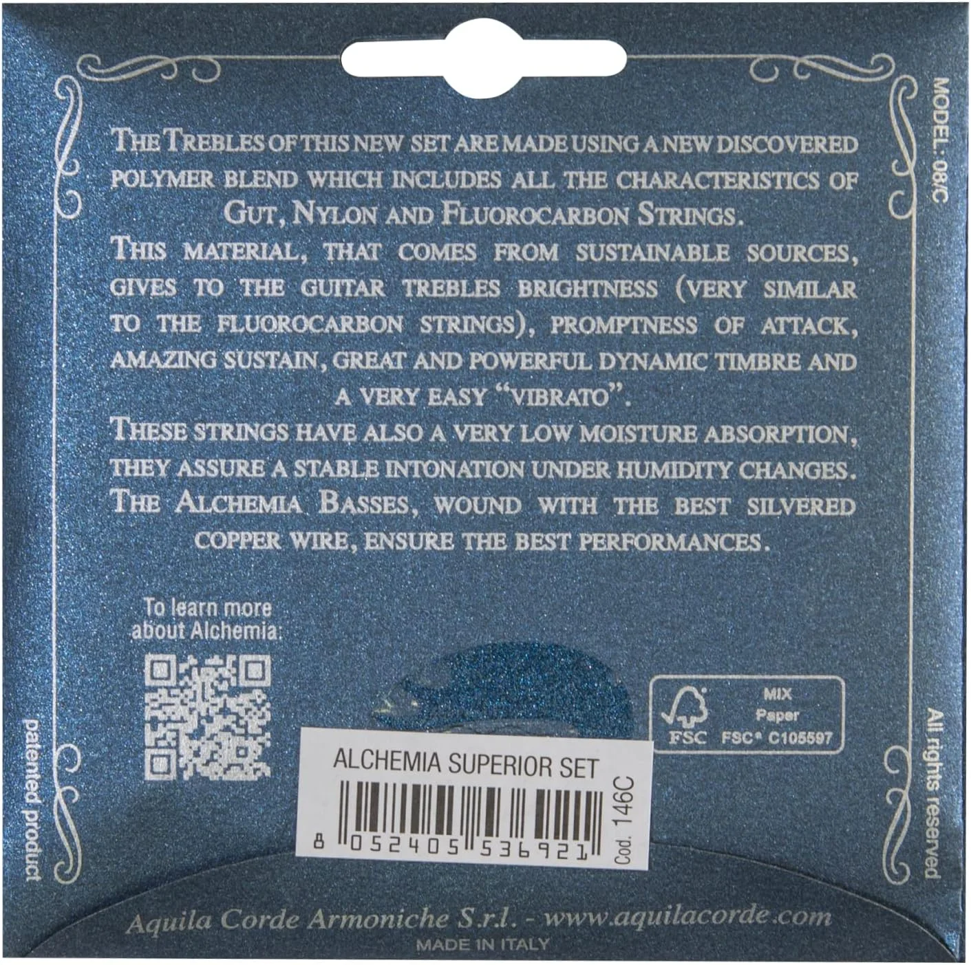 سِت سیم گیتار کلاسیک آکویلا آلکیمیا ۱۴۶c، کشش بالا