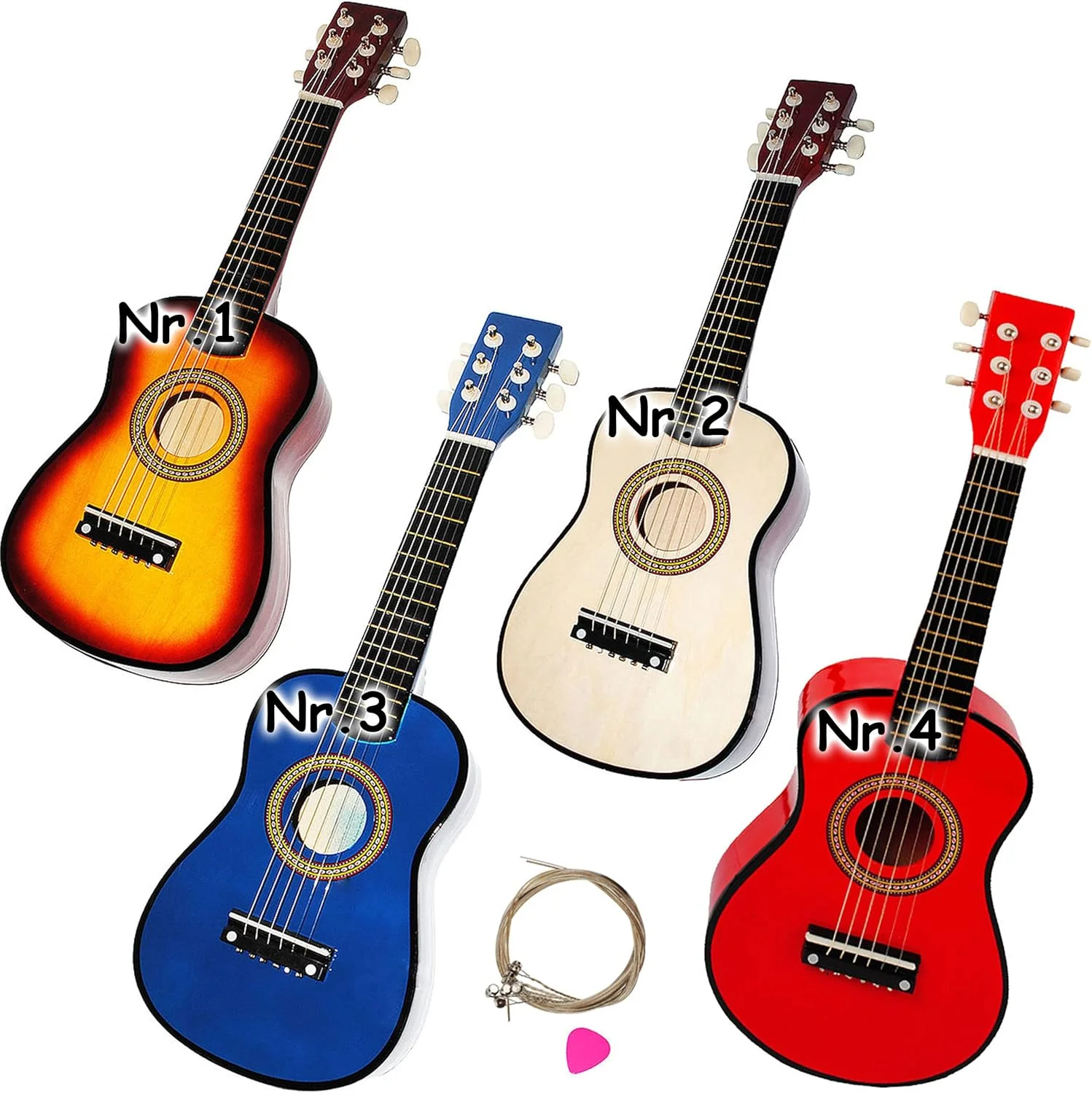 گیتار چوبی با کیفیت بالا برای کودکان - گیتار کلاسیک - قهوه ای طبیعی - سایز 1/8 - 54 سانتی متر - آکوستیک - گیتار کودکانه