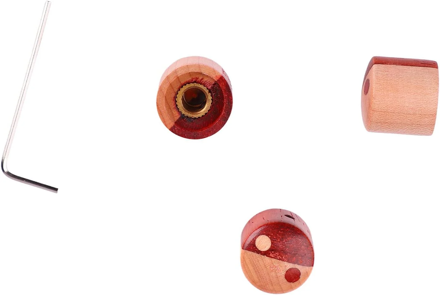 ست ۳ عددی دکمه تنظیم گیتار، تنظیم آسان صدا و تُن، طراحی زیبا، چوب و فلز بادوام، نصب سریع برای بهبود عملکرد گیتار