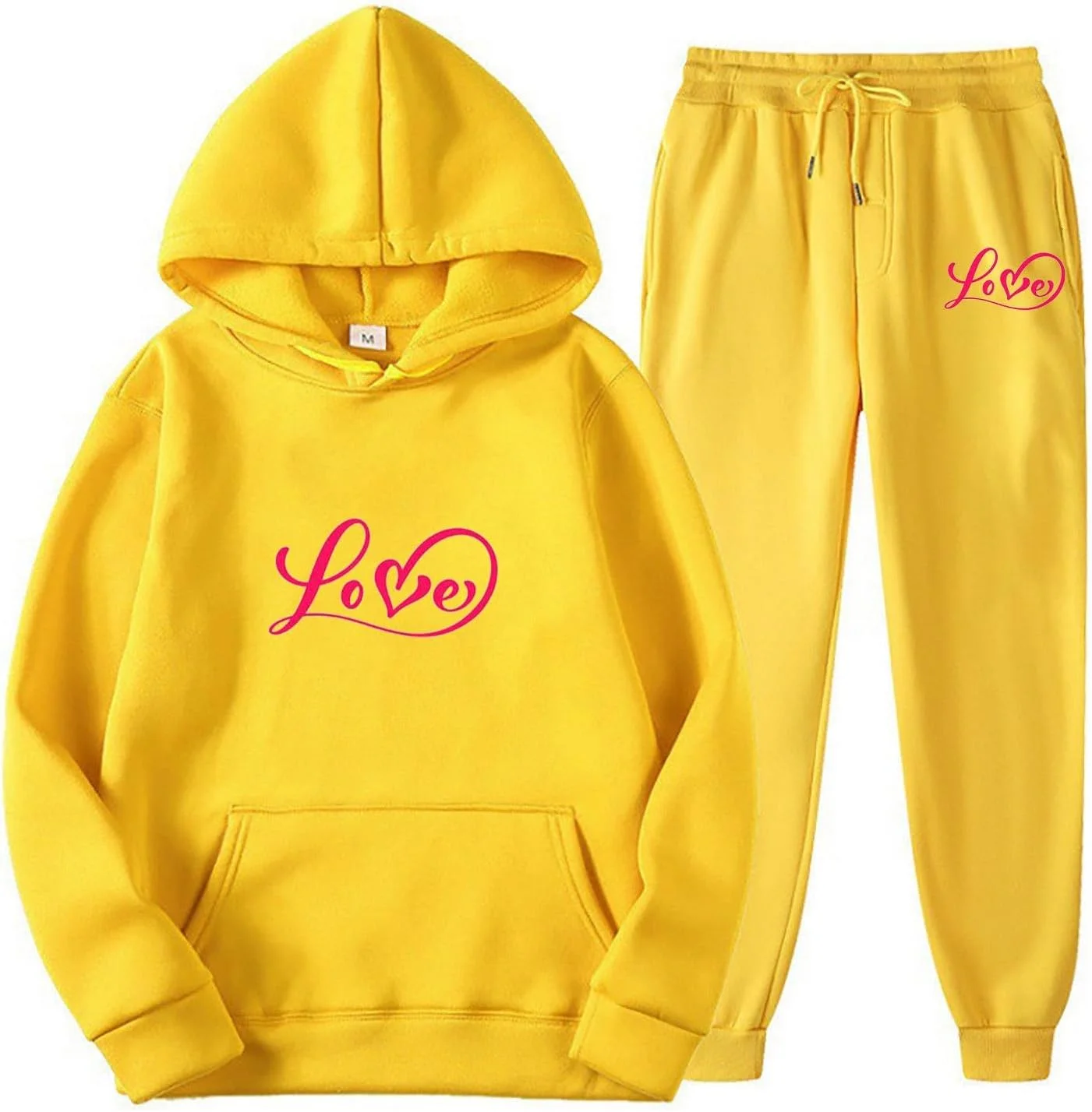 هودی زنانه برای بهار و زمستان، اسپرت، غیررسمی، یکدست، ست شلوار