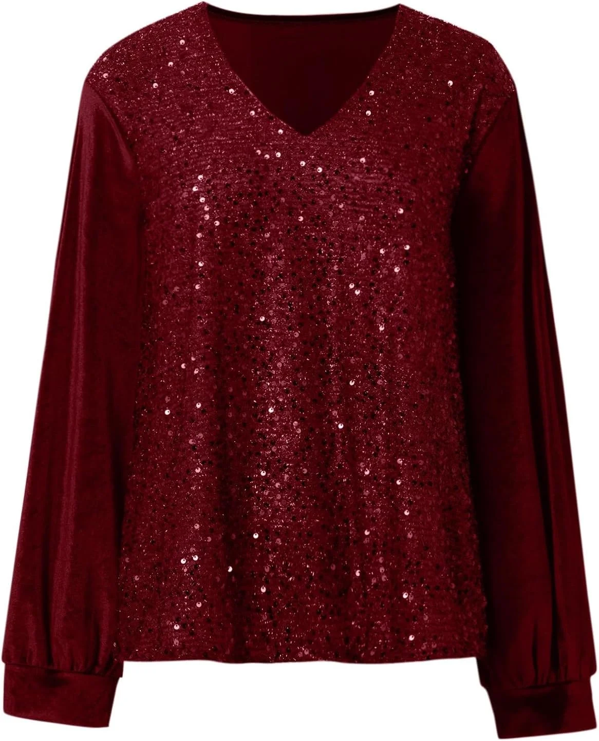 تاپ پولک‌دار براق یقه هفت زنانه، بلوز آستین بلند پولک‌دار شیک، مدل آزاد پیراهن پولکی کارناوال