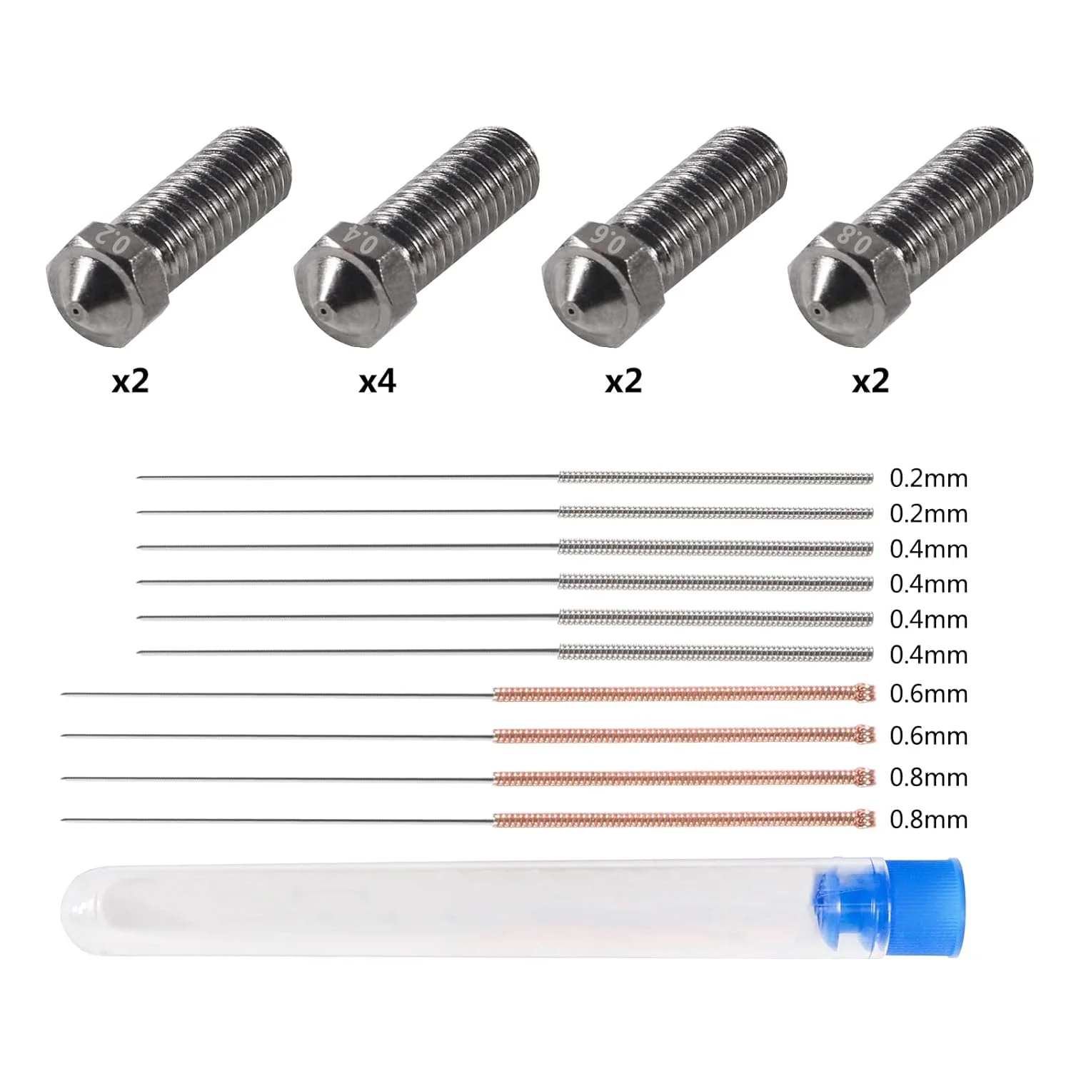 ۱۰ عدد نازل ولکانو فولادی سخت کاری شده ۰.۲mm ۰.۴mm ۰.۶mm ۰.۸mm پرینتر سه بعدی ولکانو نازل M6 V6 Hotend هد چاپی برای قطعات اکسترودر J-Head برای فیلامنت های ۱.۷۵mm ۱۰ عدد نازل ولکانو فولادی سخت کاری شده ۰.۲mm ۰.۴mm ۰.۶mm ۰.۸mm پرینتر سه بعدی ولکانو نازل M6 V6 Hotend هد چاپی برای قطعات اکسترودر J-Head برای فیلامنت های ۱.۷۵mm