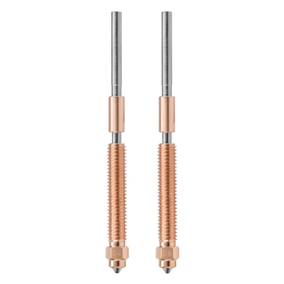 نازل ترکیبی K2 Plus، 0.4 میلی‌متر و 0.6 میلی‌متر، 2 عدد، نازل تعویض سریع با آلیاژ تیتانیوم و آلیاژ مس و فولاد سخت شده برای پرینترهای سه بعدی Hi/Hi Combo/K2 Plus/K2 Plus Combo