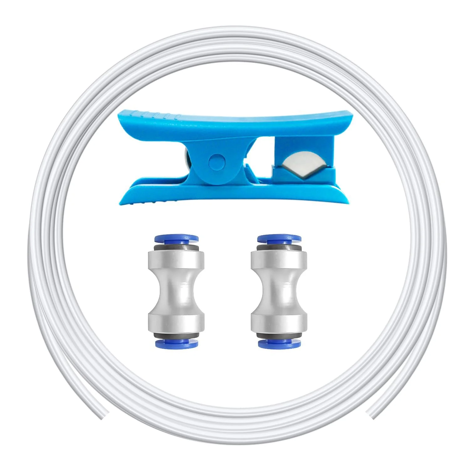 لوله PTFE برای فیلامنت 1.75 میلی‌متری به همراه کاتر برای اکسترودر Bambu Lab A1/A1 mini/P1P/P1S، طول 5 متری با قطر داخلی 2.5 میلی‌متر و قطر خارجی 4 میلی‌متر، لوله Bowden سازگار با K1/K1 Max/Ender 3 V3