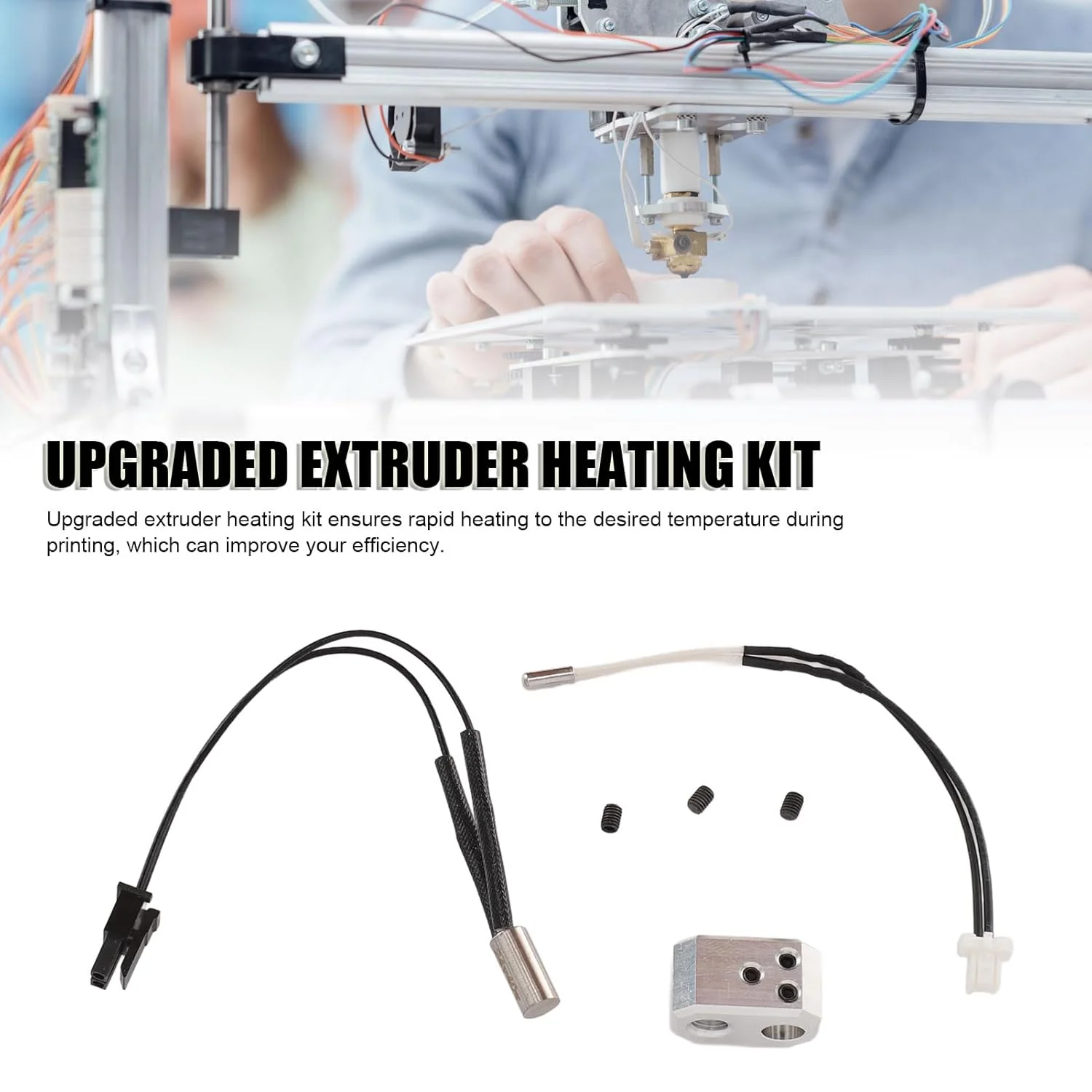لوازم جانبی پرینتر سه بعدی - قطعه گرمایش اکسترودر جایگزین برای پرینتر سه بعدی I3MK4، کیت گرمایش ارتقاء اکسترودر، بلوک گرمایش سریع اکسترودر