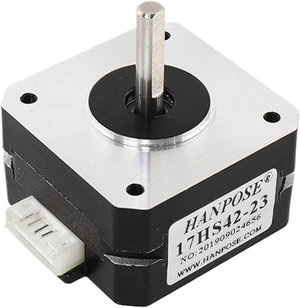 ۵ عدد موتور پله ای Nema17 مدل ۱۷HS4223 با ۴ سیم، ۰.۷ آمپر، ۱۴N.CM و طول ۲۳ میلی متر برای اکسترودر پرینتر سه بعدی و اکسترودر تیتان J-head bowden