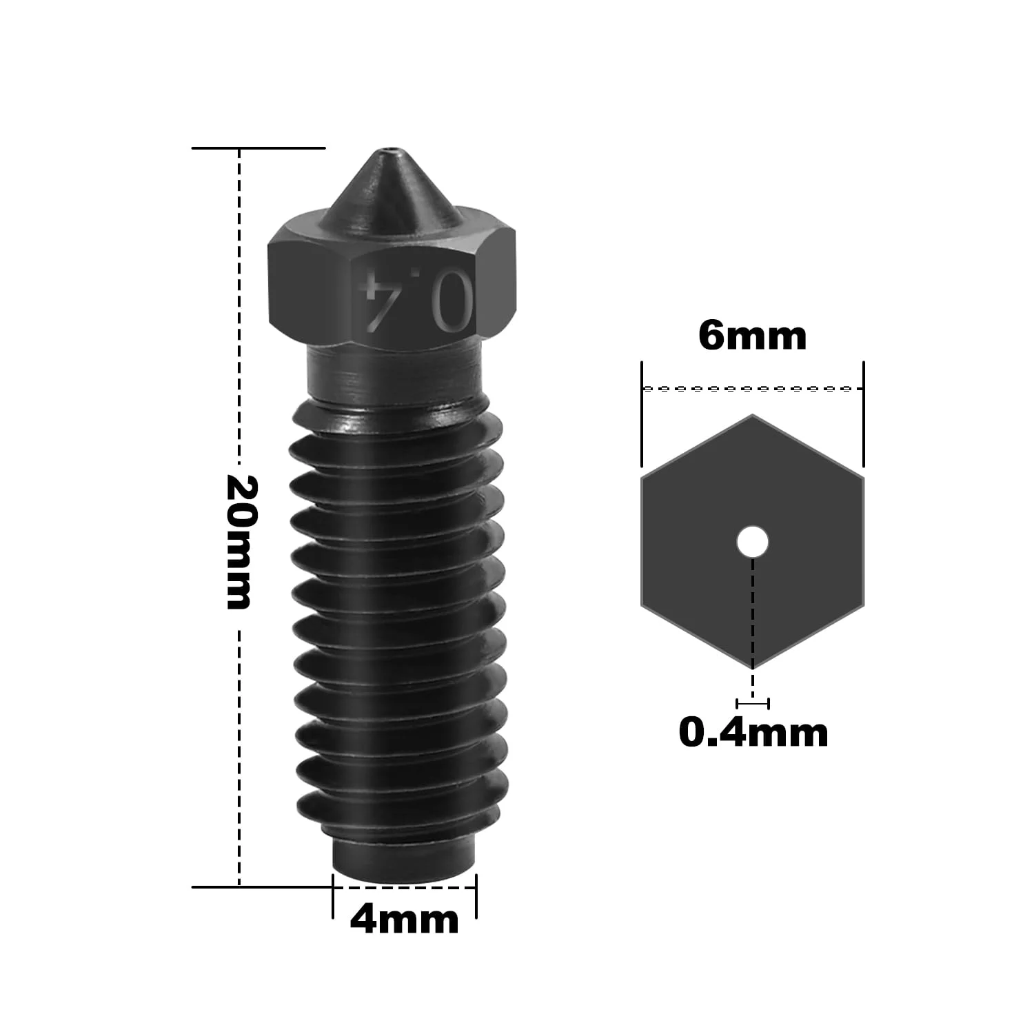 مجموعه ۱۰ عددی نازل اکسترودر پرینتر سه بعدی ۰.۴ میلی متری - ۵ عدد نازل فولاد سخت کاری شده و ۵ عدد نازل برنجی هد چاپ داغ برای Anycubic Kobra 3/Kobra 3 Combo/Kobra 3 V2/Kobra 3 V2 Combo/Kobra S1/Kobra S1 Combo