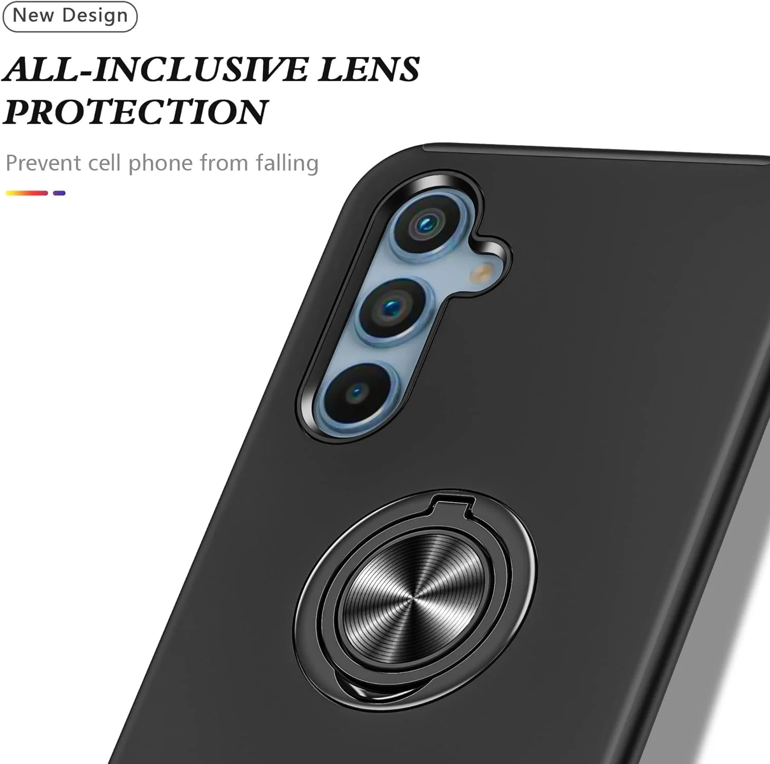 قاب گوشی موبایل سامسونگ گلکسی A16، حلقه نگهدارنده نامرئی، باریک، ضربه گیر نرم، پایه استند، قاب محافظ سنگین برای گلکسی A16 (مشکی، A16) قاب گوشی موبایل سامسونگ گلکسی A16، حلقه نگهدارنده نامرئی، باریک، ضربه گیر نرم، پایه استند، قاب محافظ سنگین برای گلکسی A16 (مشکی، A16)