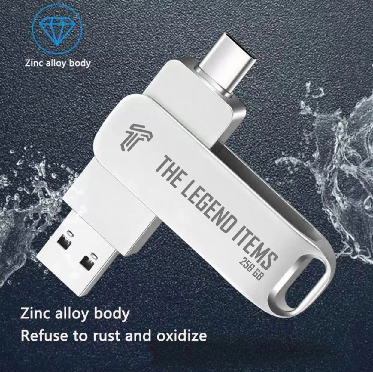 فلش مموری 256 گیگابایتی USB 3.2 نسل 1 سرعت بالا (تا 150 مگابایت بر ثانیه) OTG دوگانه USB A و USB C، فلش درایو چرخشی 2 در 1 برای اندروید، تبلت، لپ تاپ، کامپیوتر، تلفن - مشکی فلش مموری 256 گیگابایتی USB 3.2 نسل 1 سرعت بالا (تا 150 مگابایت بر ثانیه) OTG دوگانه USB A و USB C، فلش درایو چرخشی 2 در 1 برای اندروید، تبلت، لپ تاپ، کامپیوتر، تلفن - مشکی