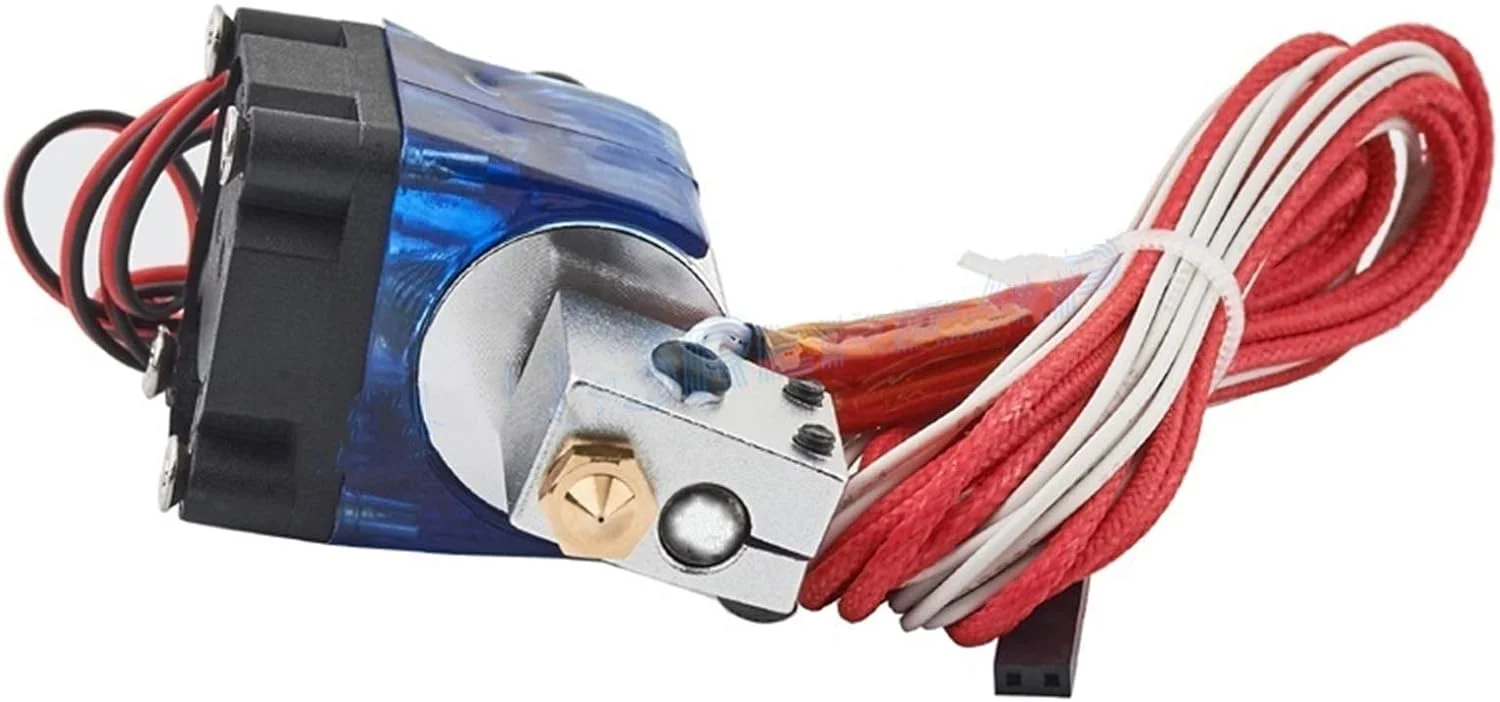 کیت اکسترودر هد چاپگر سه بعدی J-Head Hotend با فن خنک کننده، نازل، هیت سینک، بلوک آلومینیومی مناسب برای فیلامنت 3.0 میلی متری (0.8 میلی متر)
