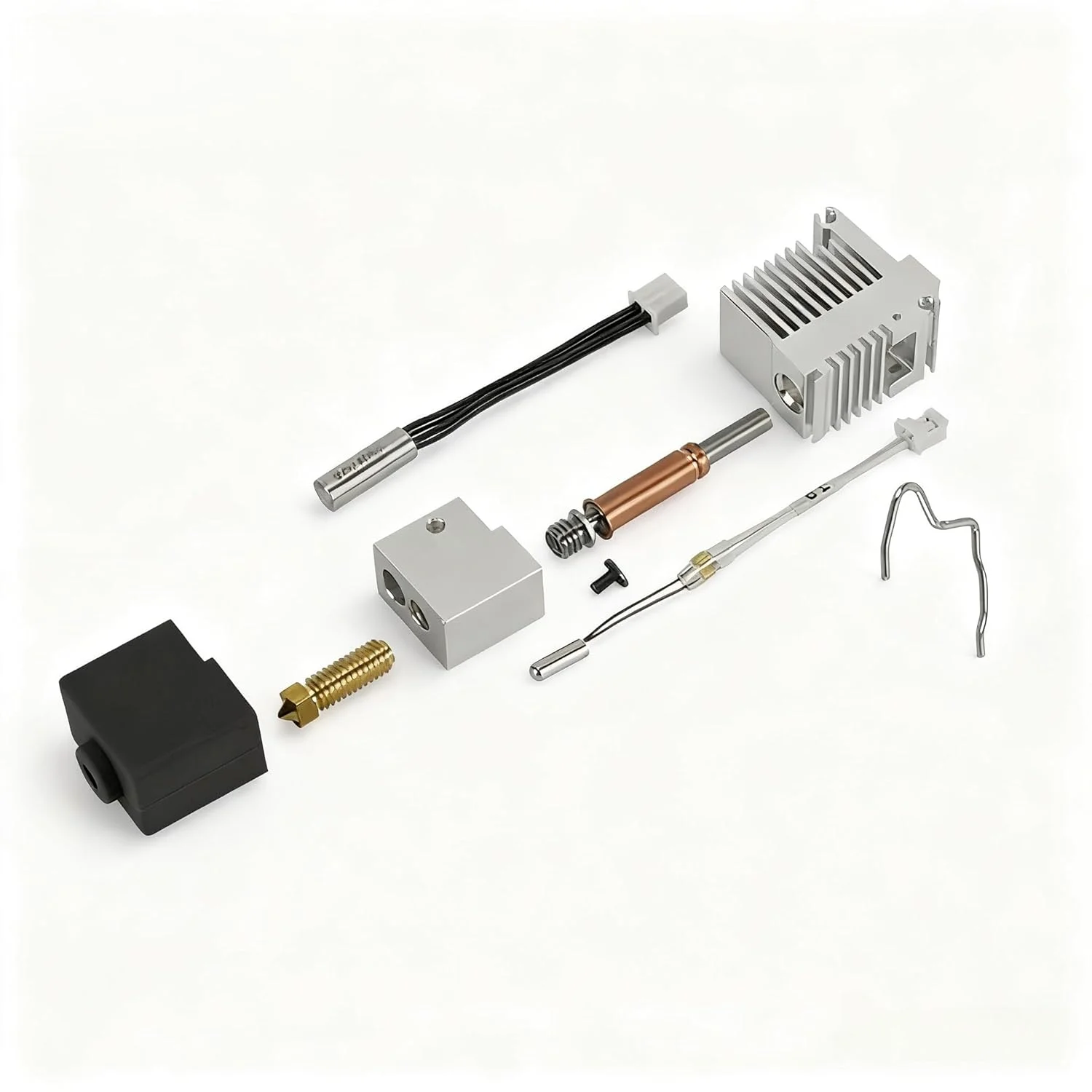 مجموعه هات‌اند 0.4 میلی‌متری برای Anycubic Kobra 3 Combo و Kobra 3 V2 Combo - جایگزینی مستقیم هات‌اند با جریان بالا به همراه کارتریج گرمکن و ترمیستور - نصب آسان، رفع گرفتگی، بازیابی کیفیت چاپ