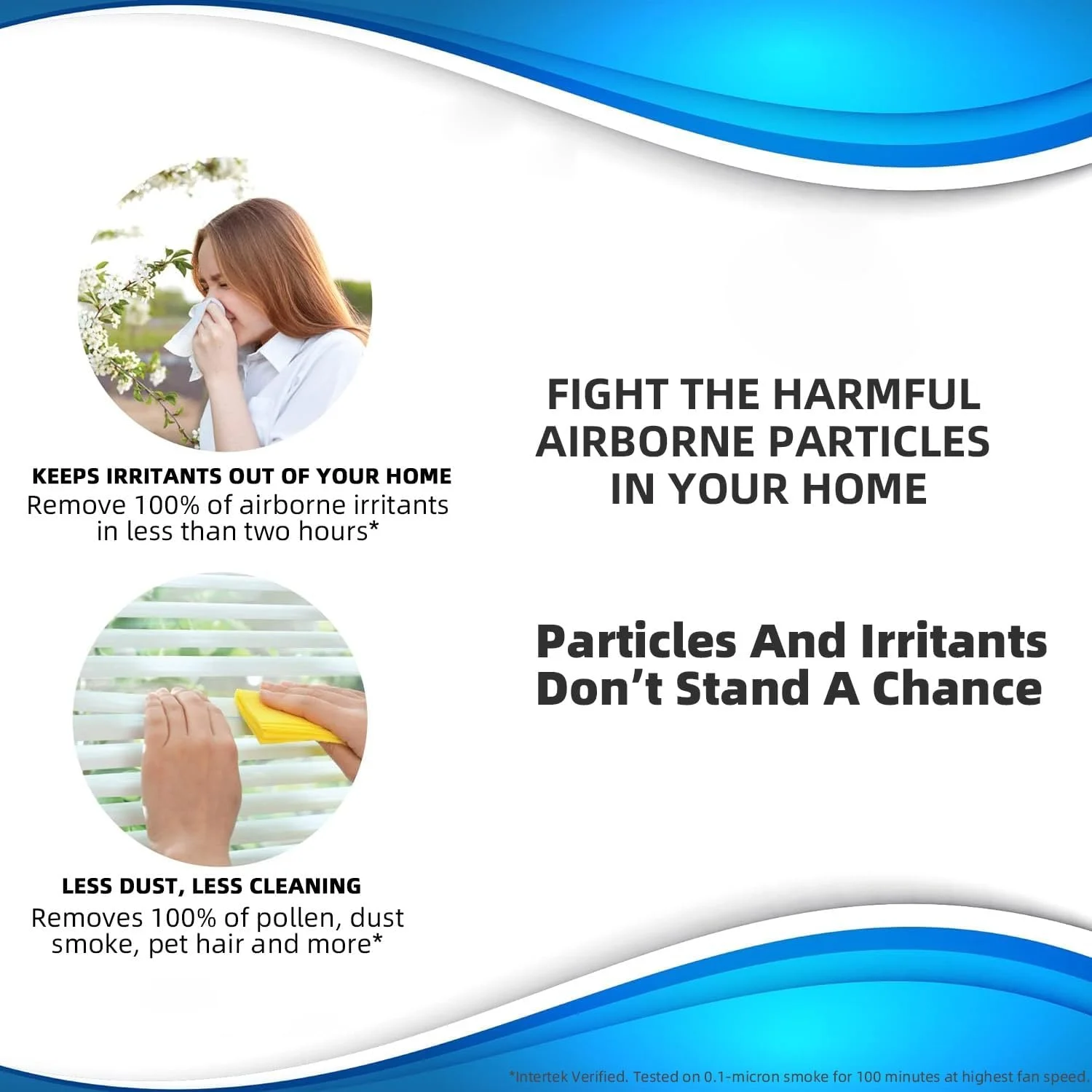 دستگاه تصفیه هوای Nuwave برای اتاق های بزرگ، دارای فیلتر Bio Guard قابل شستشو و استفاده مجدد، تصفیه کننده هوا برای دود، گرد و غبار، گرده، حذف 100% ذرات 3 برابر کوچکتر از HEPA، حالت خواب