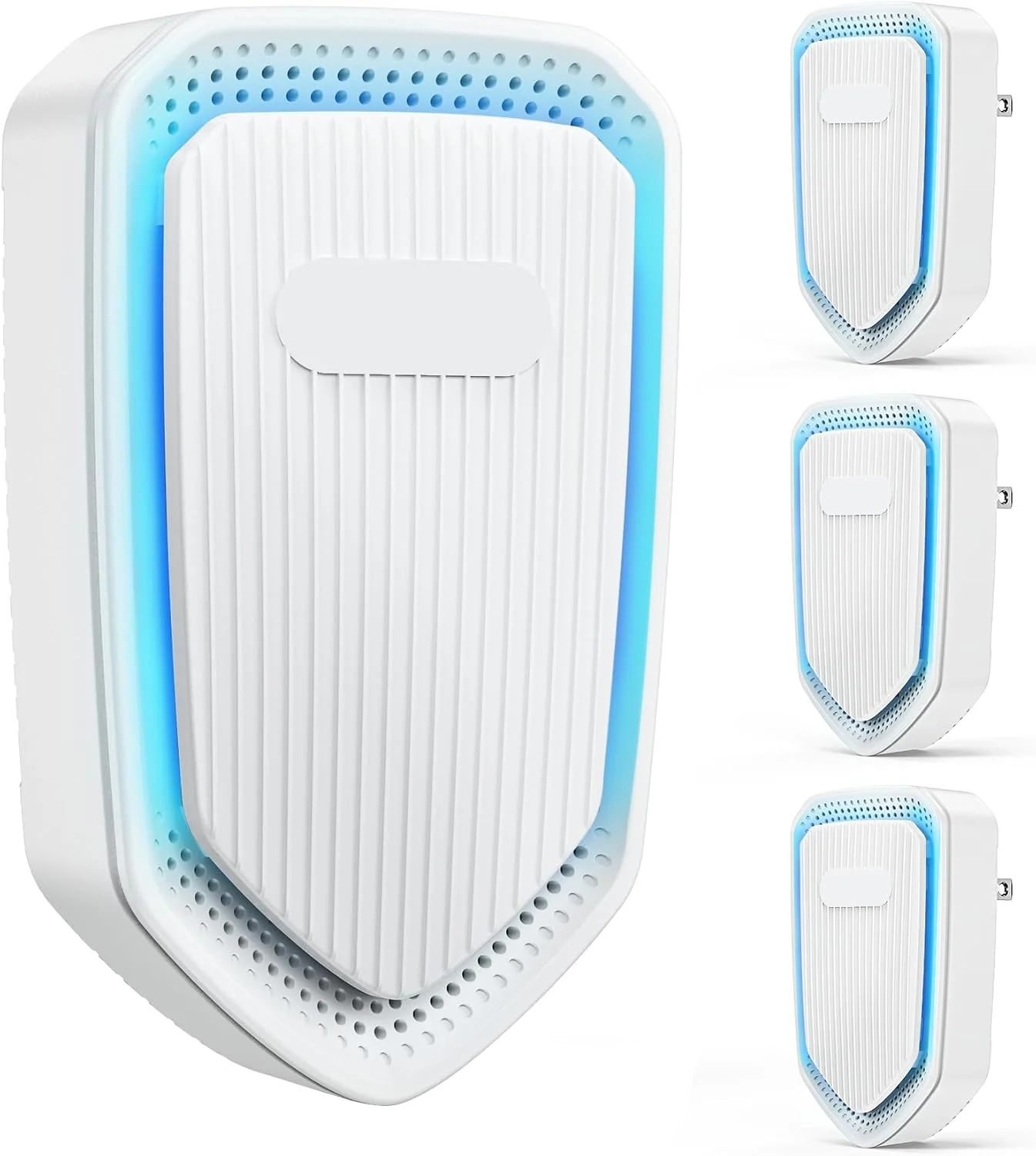 دستگاه تصفیه هوای یونیزه کننده پلاگین، خوشبو کننده هوای بی صدا برای اتاق خواب منزل، دفتر، زیرزمین - مینی تصفیه کننده هوای قابل حمل برای بو، دود، گرد و غبار، بوی حیوانات خانگی (2 عدد، سفید)