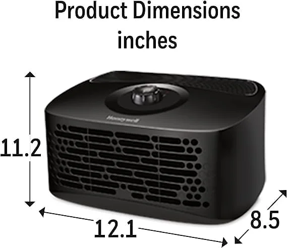 دستگاه تصفیه هوای هانیول HEPA برای خانه، 42 متر مربع در 1 ساعت، کاهش گرد و غبار، گرده، شوره حیوانات خانگی، بو، دود، کاهش دهنده جمع و جور آلرژن، مشکی، HPA020