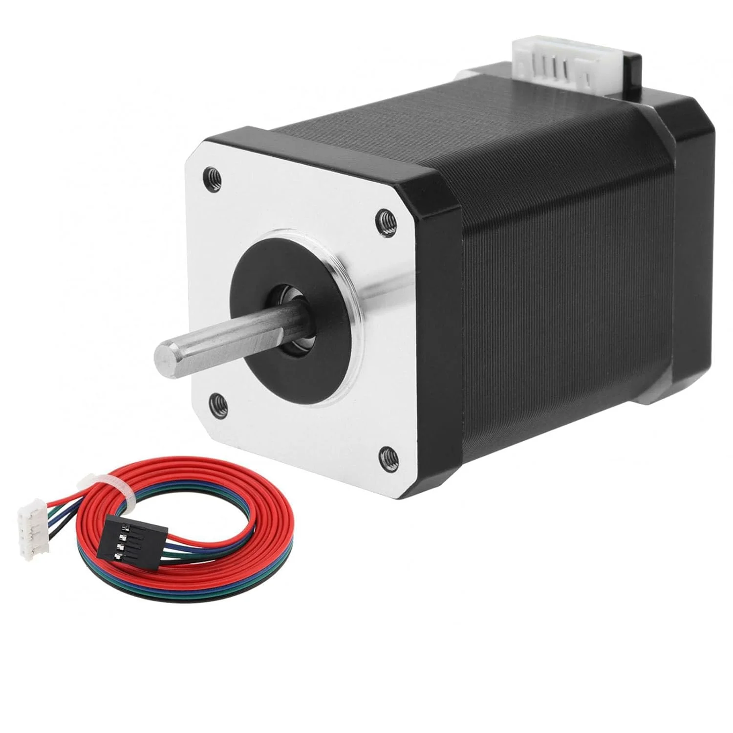 موتور پله ای Nema 17، 60 میلی متر، 42 دو قطبی، موتور DC، 1.7 آمپر، 70N.cm (99.13oz.in)، 2 فاز، 4 سیم، 1.8 درجه برای پرینتر سه بعدی CNC DIY با کابل 1 متری و کانکتور