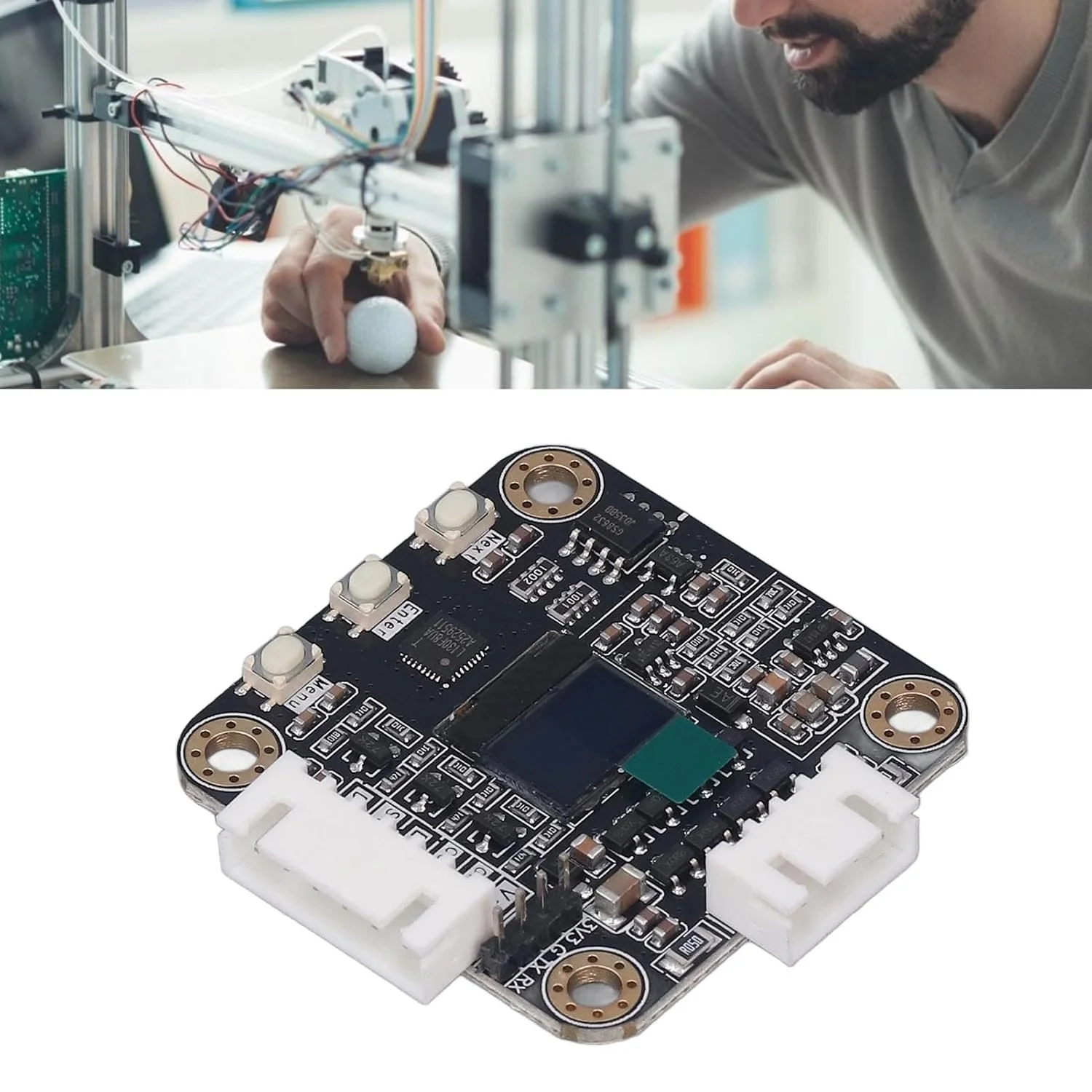 کیت درایور موتور پله ای حلقه بسته 42 Servo42C PCBA، کنترل مغناطیسی با راندمان بالا، لوازم جانبی پرینتر سه بعدی