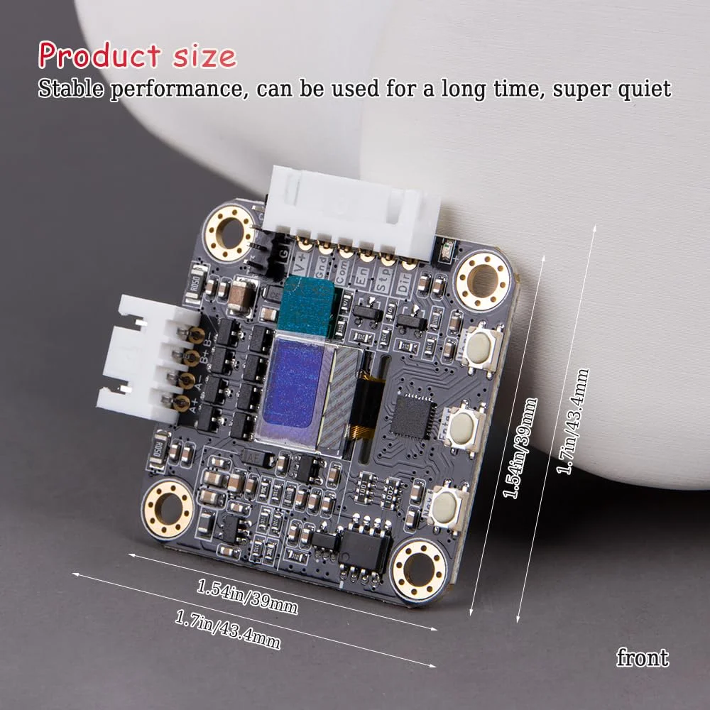 ZORZA یک ست درایور موتور پله‌ای حلقه بسته Nema17 فوق‌العاده بی‌صدا با نمایشگر OLED، پردازنده ARM 32 بیتی با عملکرد بالا برای قطعات پرینتر سه بعدی. درایور موتور تضمین می‌کند که هیچ پله‌ای از دست نرود. جایگزین PCBA مدل SERVO42C