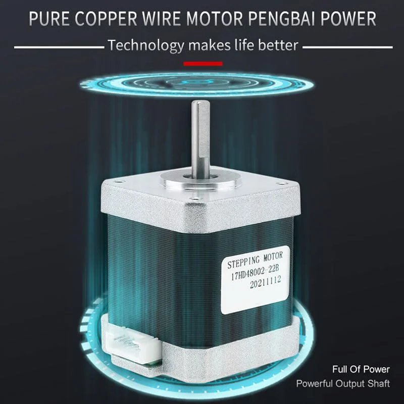 موتور پله ای Nema 17 موتور 42 میلی متری 48 میلی متری 56N.cm موتور پرینتر سه بعدی برای تجهیزات اتوماسیون دستگاه حکاکی قطعات پرینتر سه بعدی CNC