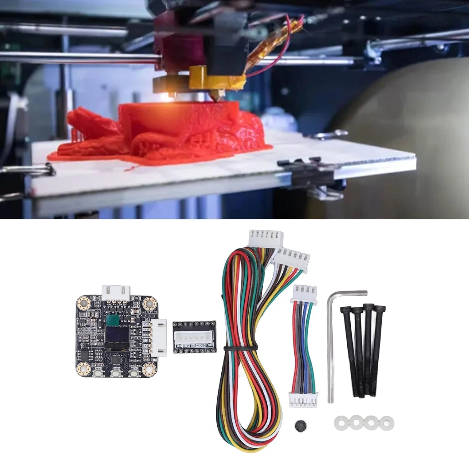 کیت درایور موتور پله ای حلقه بسته 42 Servo42C PCBA، کنترل مغناطیسی با راندمان بالا، لوازم جانبی پرینتر سه بعدی