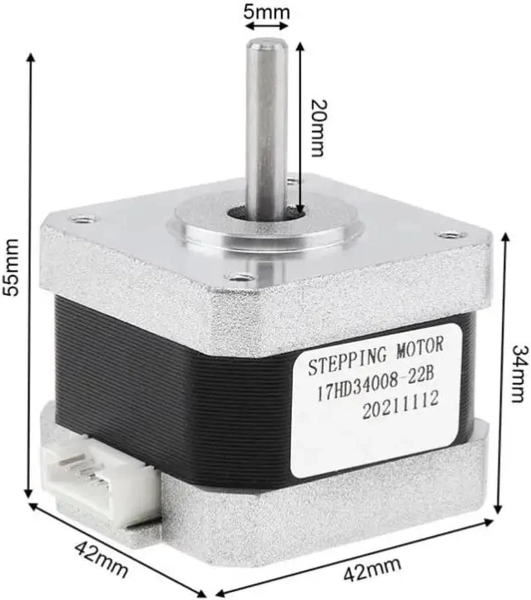موتور پله ای سایز 17، موتور 42، طول 34 میلی متر، 28N.cm، موتور پرینتر سه بعدی موتور پله ای سایز 17، موتور 42، طول 34 میلی متر، 28N.cm، موتور پرینتر سه بعدی