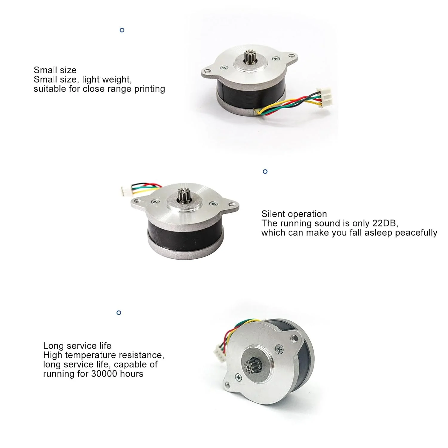 موتور پله ای Nema14 36mm بهبود یافته، موتور پنکیکی سبک وزن با 10 دندانه و کابل افزایش طول 78 سانتی متری برای Orbitor DC0-24V و درایور مستقیم پرینتر، موتور پله ای پنکیکی
