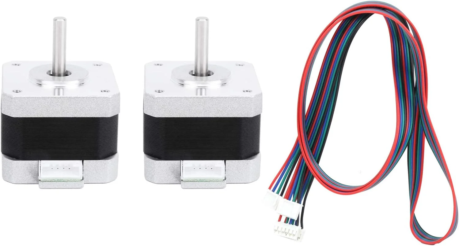 موتور پله ای 42، 1.8 درجه، 2 فاز، 1.2 آمپر، گشتاور 0.3 نیوتن متر، مناسب برای پرینتر سه بعدی و دستگاه حکاکی، ساخته شده از فولاد