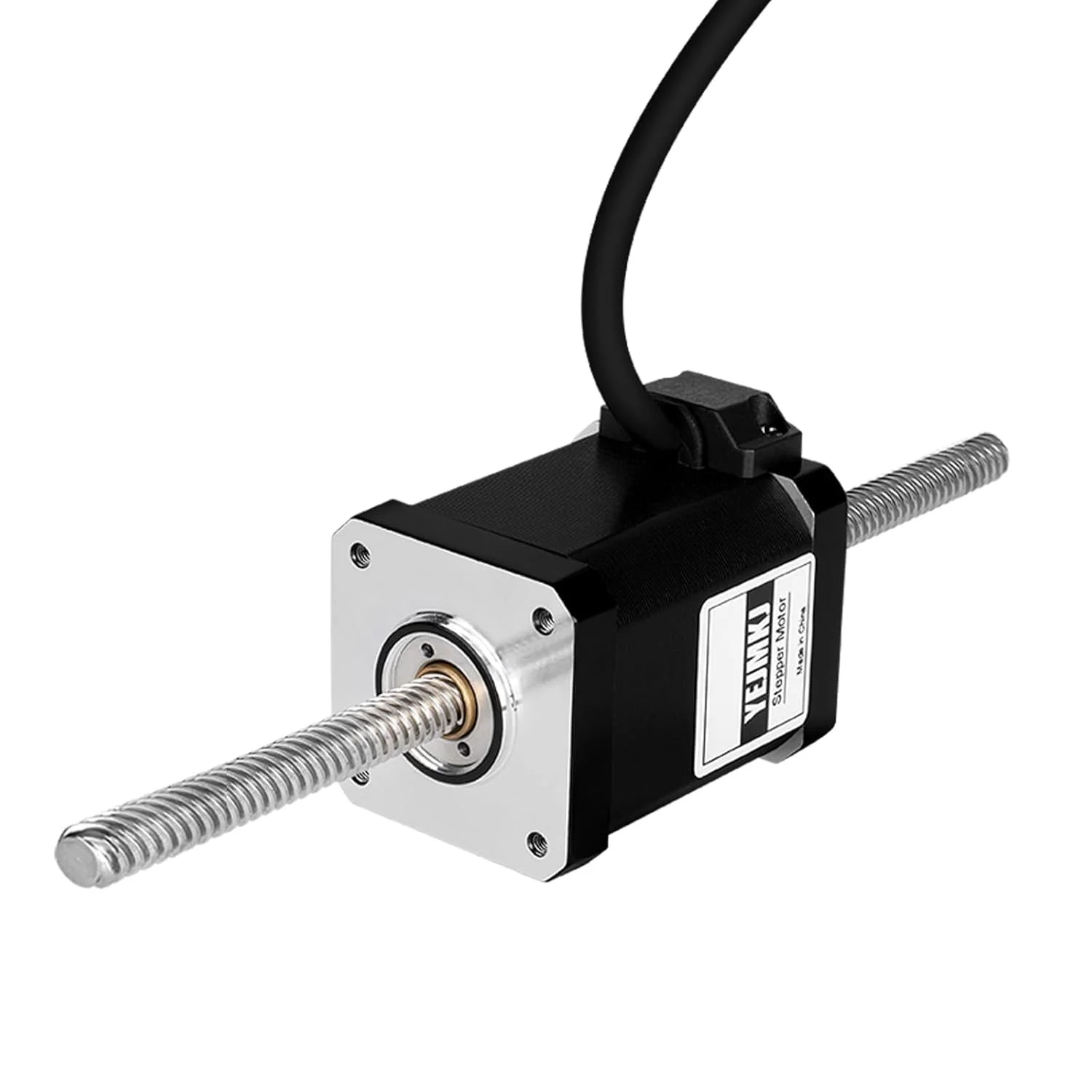 موتور پله‌ای Nema 17 شفت عبوری TR8x8 200mm، دو فاز، 1.8 درجه، گشتاور بالا 0.7Nm (99.13oz·in)، دوقطبی 2.5A، 1.5Ω، 59mm، موتور 42 پله با کابل T8 200mm به طول 1 متر برای پرینتر سه بعدی، ربات DIY و CNC