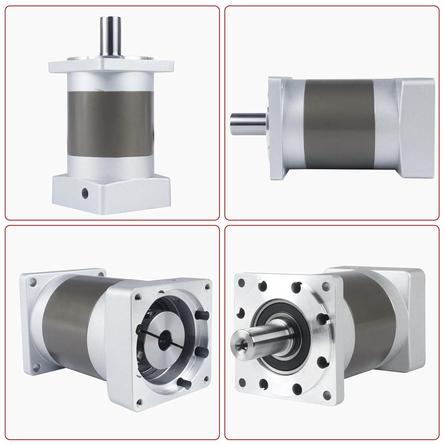 موتور پله ای Nema34 با گیربکس سیاره ای با لقی 8 دقیقه قوسی برای پرینتر سه بعدی/دستگاه تراش رومیزی CNC (نسبت دنده: 10:1)