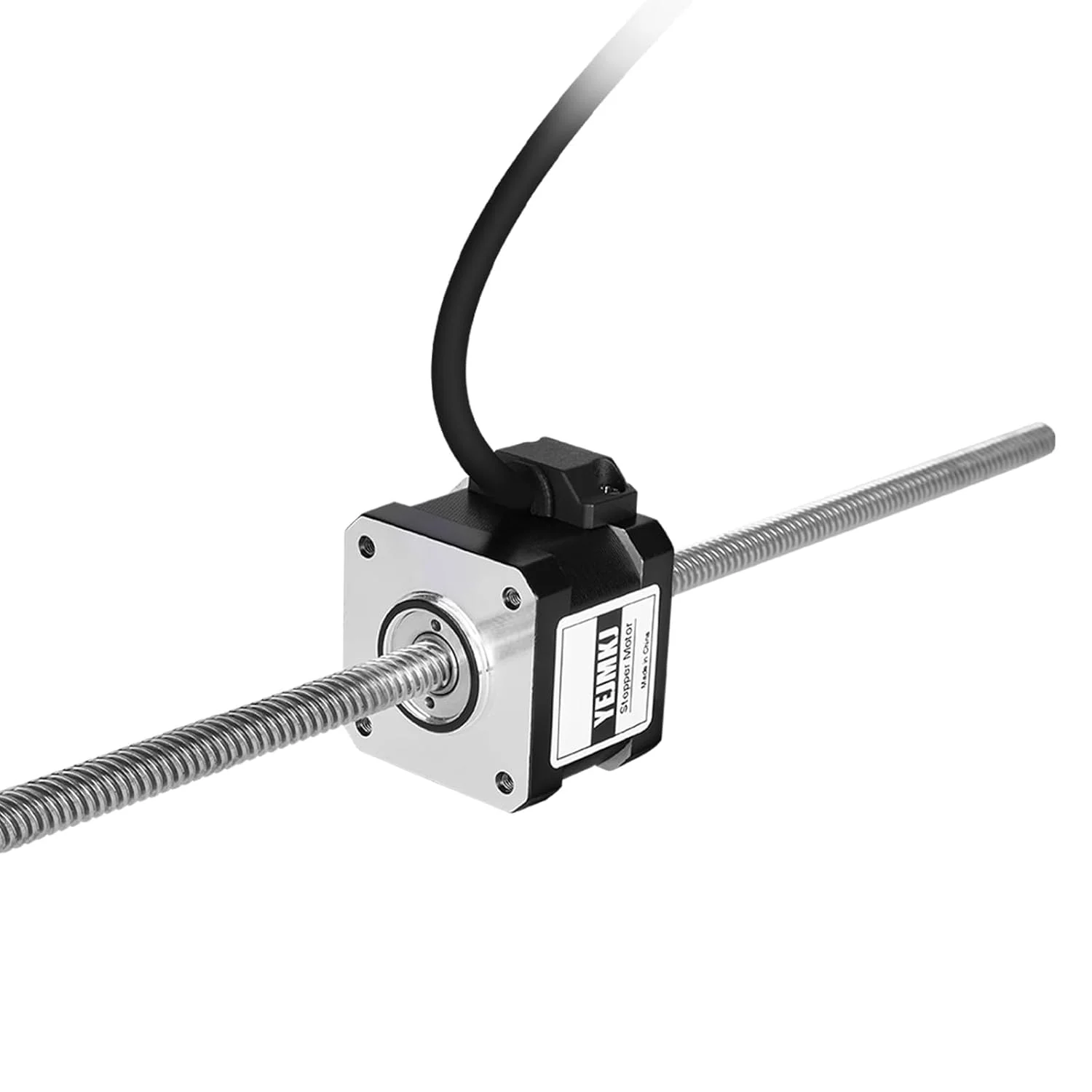 موتور پله‌ای Nema 17 شفت عبوری TR8x8 300mm 1.8 درجه 2 فاز گشتاور بالا 0.3Nm (42.48oz·in) دوقطبی 1.5A 2.7Ω 34mm موتور پله‌ای 42 با کابل T8 300mm به طول 1 متر برای پرینتر سه بعدی، ربات DIY و CNC