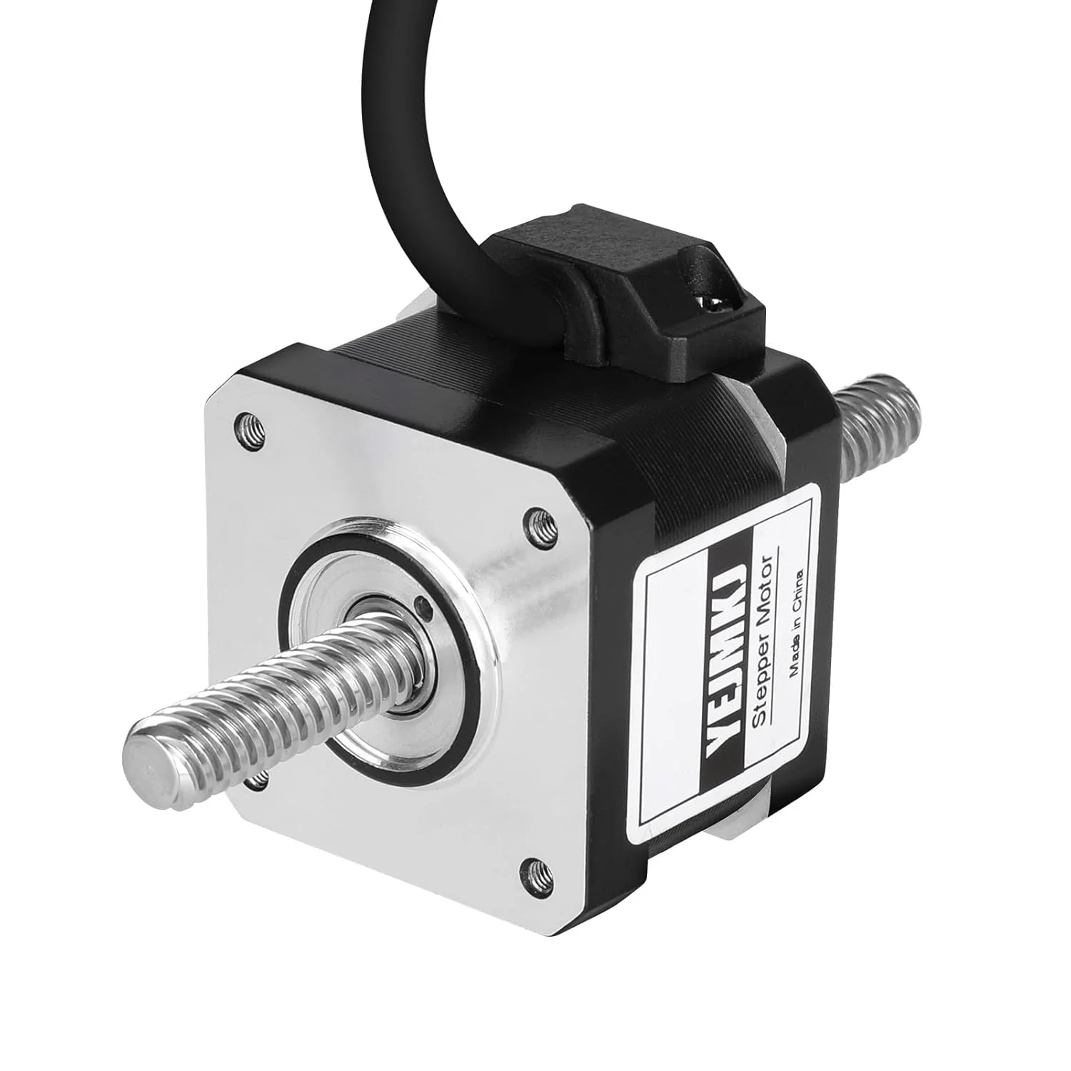 موتور پله‌ای Nema 17 شفت عبوری TR8x8 100mm 1.8 درجه 2 فاز گشتاور بالا 0.3Nm (42.48oz·in) دوقطبی 1.5A 2.7Ω 34mm موتور پله‌ای 42 با کابل T8 100mm 1M برای پرینتر سه بعدی ربات DIY CNC