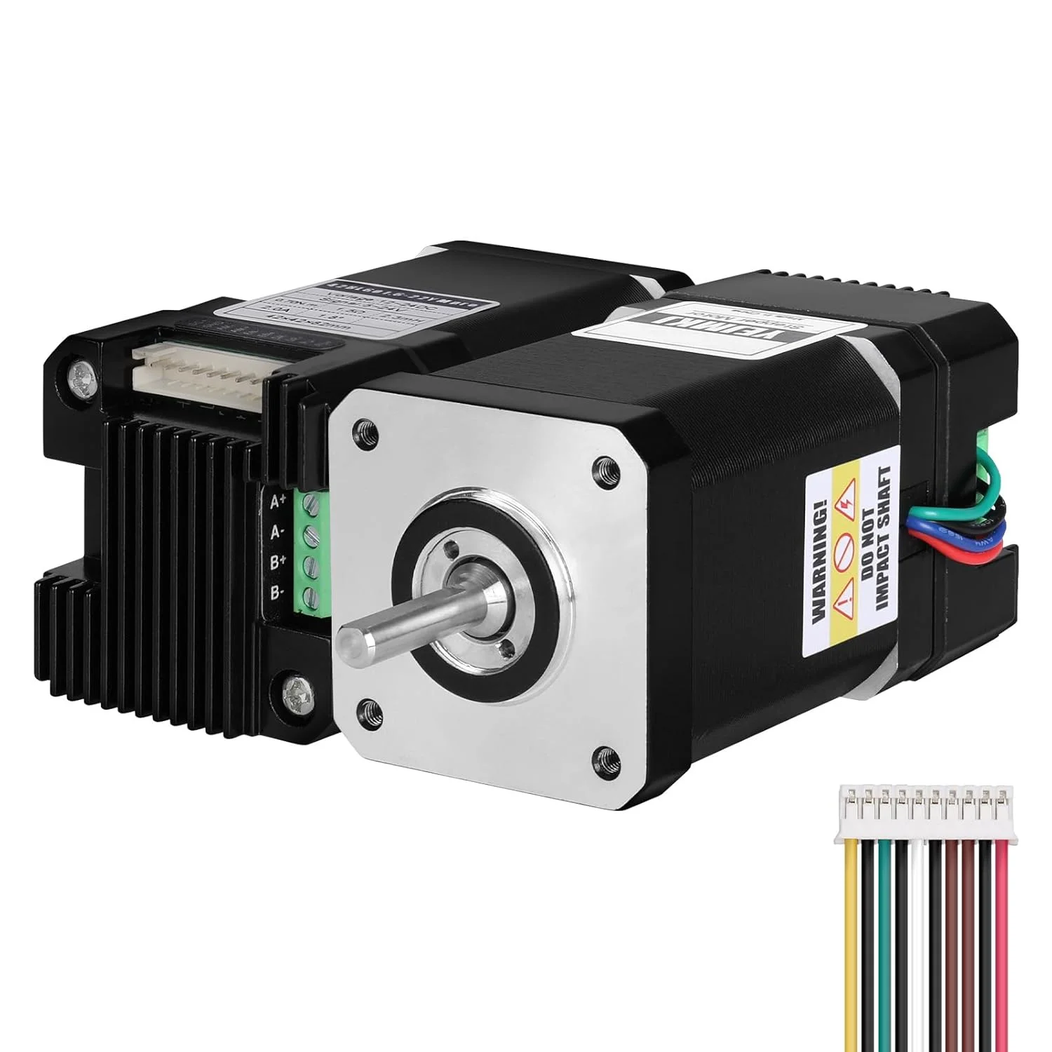 موتور پله‌ای حلقه بسته Nema 17 با درایور حلقه بسته یکپارچه، 1.8 درجه، 2 فاز، 0.7 نیوتن‌متر، گشتاور بالا، دوقطبی 1.5 اهم، 2.0 آمپر، کابل 82 میلی‌متری 0.3 متری برای پرینتر سه بعدی، ربات DIY