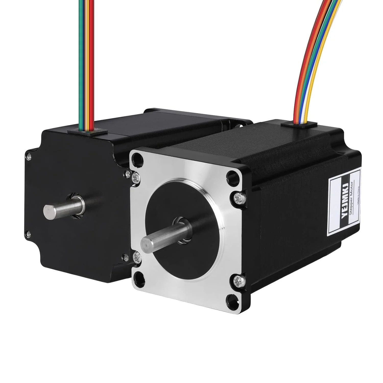 موتور پله ای دو شفت Nema 23 با گشتاور بالا، 2 فاز، 1.8 درجه، دو قطبی تک قطبی، 2.1 آمپر، 0.75 اهم، 82 میلی متر، 8 سیم، دو شفت φ6.35 میلی متر، کابل موتور پله ای 57، 1 متری برای CNC، آسیاب، پرینتر سه بعدی، ربات DIY
