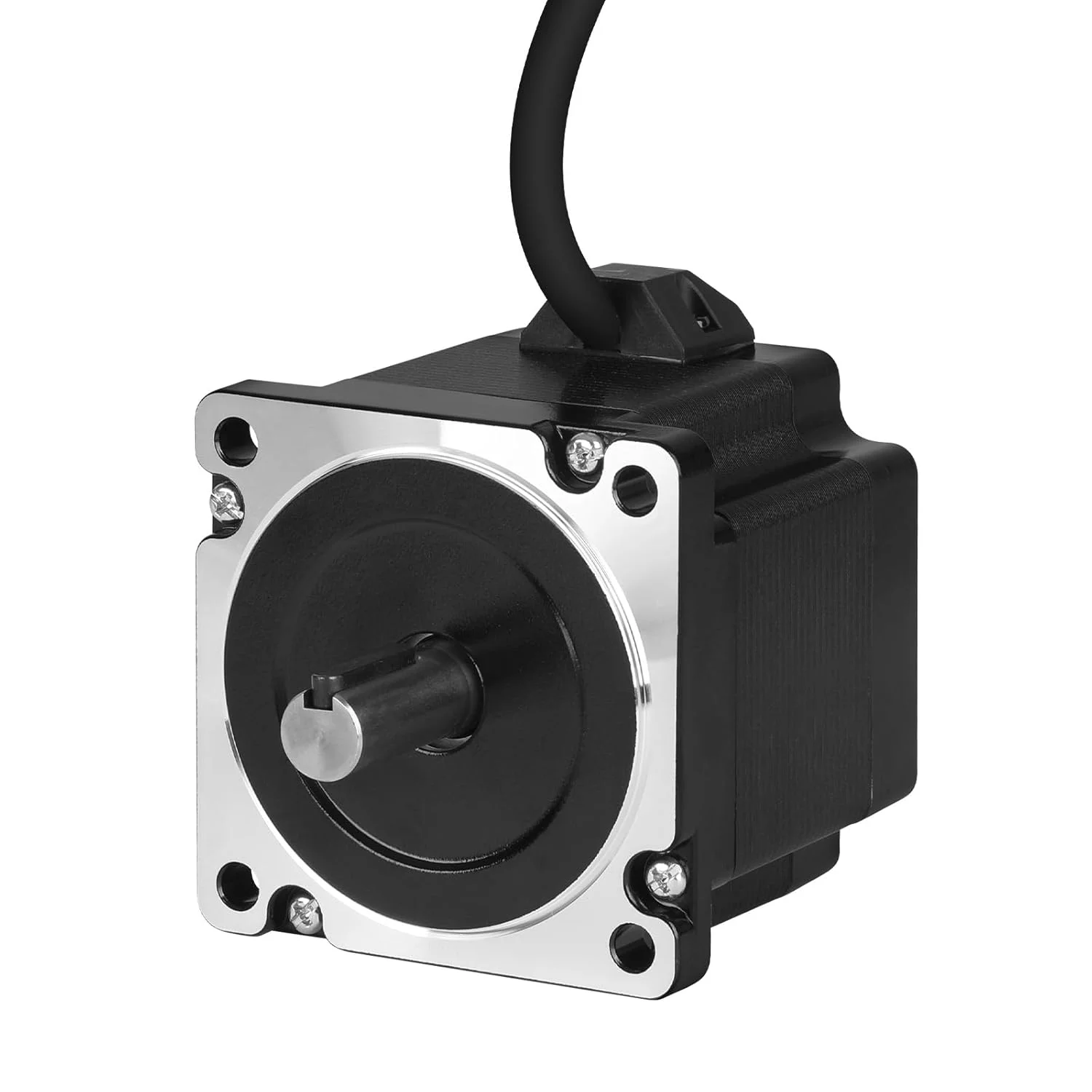 موتور پله ای Nema 34، 1.8 درجه، 2 فاز، گشتاور بالا 5.2 نیوتن متر، دو قطبی 86x78 میلی متر، 6.4 آمپر، 0.4 اهم، 4 سیم، شفت 32 میلی متر φ14 میلی متر، کابل موتور پله ای 86 به طول 2 متر برای دستگاه CNC، تراش، روتر، پرینتر سه بعدی و ربات DIY