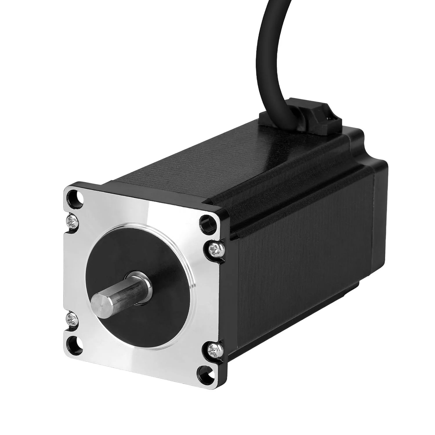 موتور پله‌ای Nema 23، دو فاز، ۱.۸ درجه، ۳.۵ نیوتن‌متر (۴۹۵.۶۴ اونس-اینچ)، گشتاور بالا، دو قطبی، ۱۱۰ میلی‌متر، ۴.۲ آمپر، ۱.۰ اهم، ۴ سیم، شفت ۲۱ میلی‌متر φ۸ میلی‌متر، کابل موتور پله‌ای ۵۷ به طول ۱ متر برای دستگاه CNC، تراش، پرینتر سه بعدی، ربات DIY.