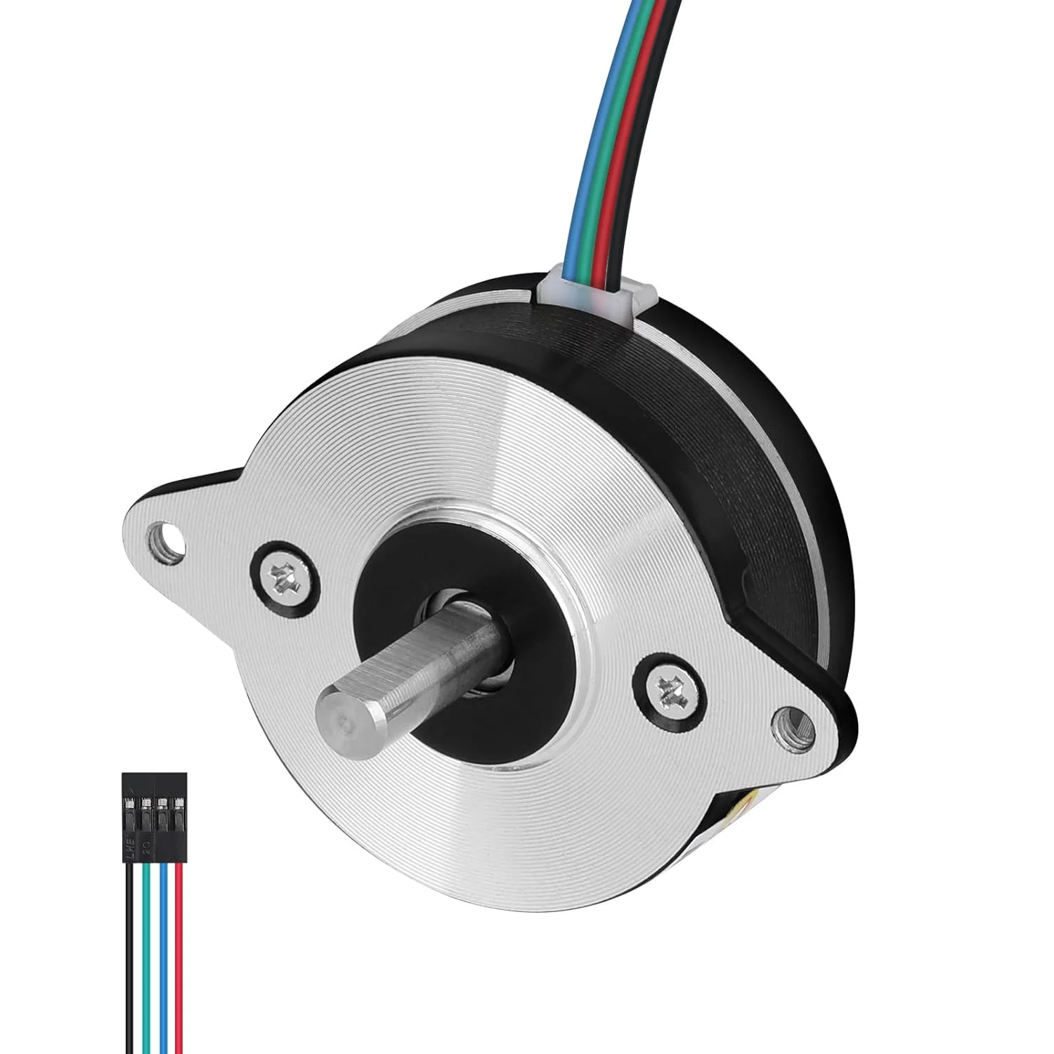 موتور پله ای 0.9 درجه Nema 14، دو فاز، گشتاور بالا 3Ncm (4.25oz·in)، دو قطبی 8.7Ω، 0.5A، شفت 4 سیمه 15mm φ5mm، کابل موتور پله ای 36mm 0.5M برای پرینتر سه بعدی، ربات DIY، دستگاه CNC