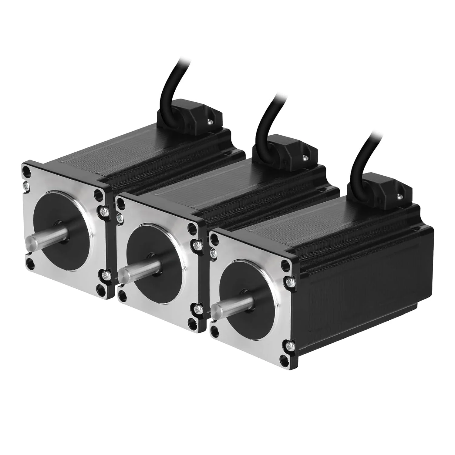 موتور پله ای Nema 23، 100 میلی متر، دو قطبی، 4 آمپر، 2.4 نیوتن متر، 2 فاز، 4 سیم، گشتاور بالا Nema23 57، موتور 1.8 درجه برای پرینتر سه بعدی، روتر CNC، دستگاه حکاکی، 5.7x5.7x10 سانتی متر (3 عدد)