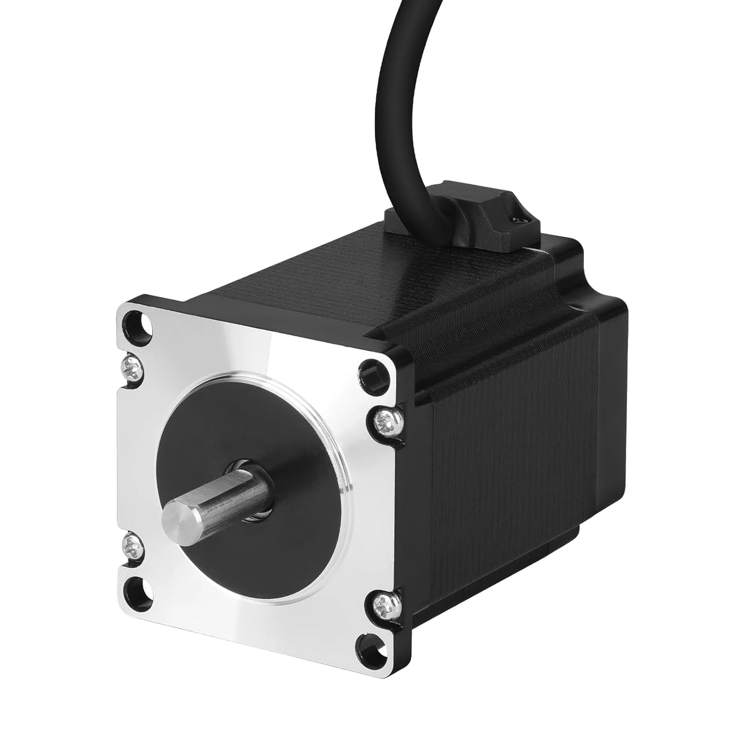 موتور پله‌ای Nema 23، دو فاز، ۱.۸ درجه، ۲ نیوتن‌متر (۲۸۳.۲۲ اونس-اینچ)، گشتاور بالا، دو قطبی، ۷۶ میلی‌متر، ۴.۲ آمپر، ۰.۶ اهم، ۴ سیم، شفت ۲۱ میلی‌متر φ۸ میلی‌متر، کابل موتور پله‌ای ۵۷ به طول ۱ متر برای CNC فرز، تراش، روتر، پرینتر سه بعدی، ربات DIY.