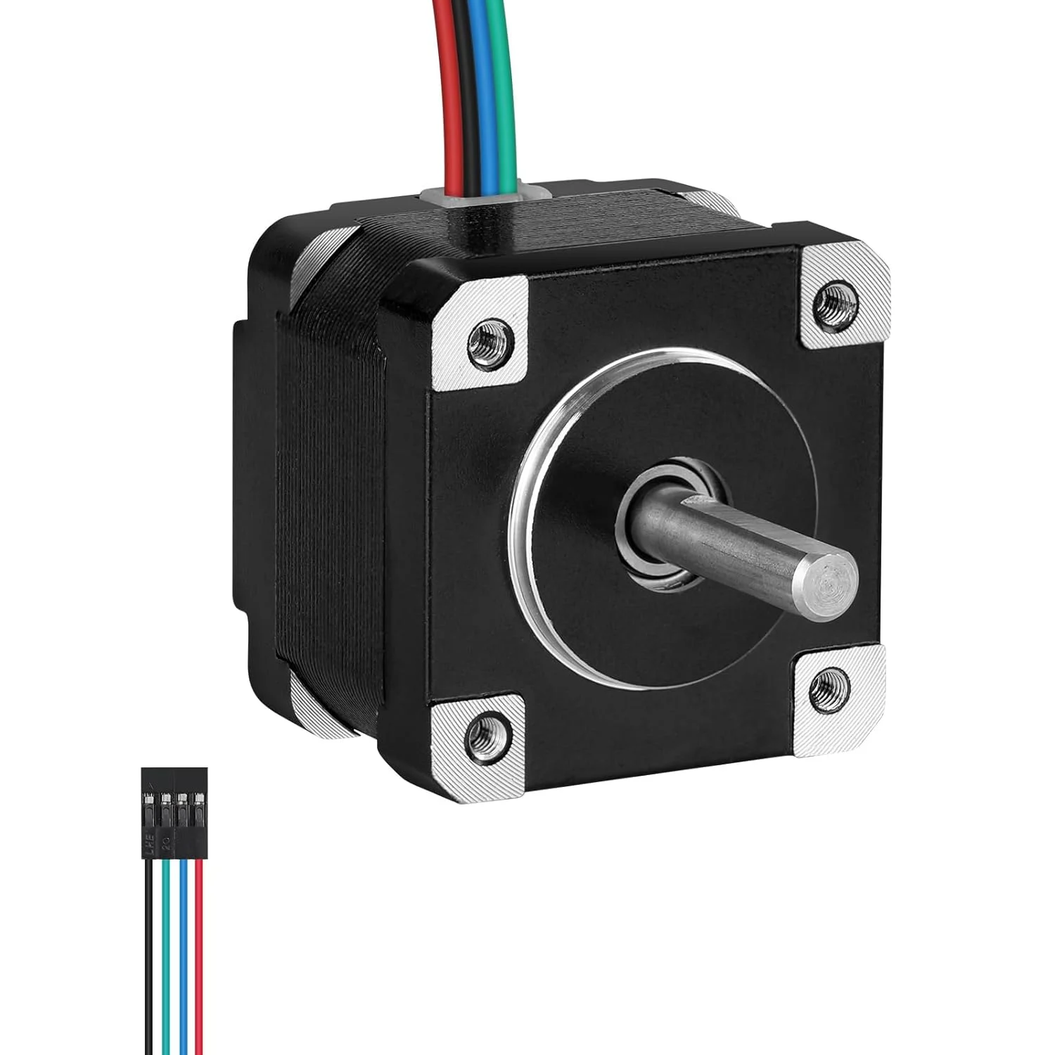 موتور پله ای Nema 14، دو فاز، ۱.۸ درجه، ۱۲Ncm (16.99oz·in)، گشتاور بالا، دو قطبی، ۲۹mm، ۴.۵Ω، ۰.۶A، ۴ سیم، شفت ۲۰.۵mm φ۵mm، ۳۵ موتور پله ای به همراه کابل ۱ متری برای پرینتر سه بعدی، ربات DIY، دستگاه CNC