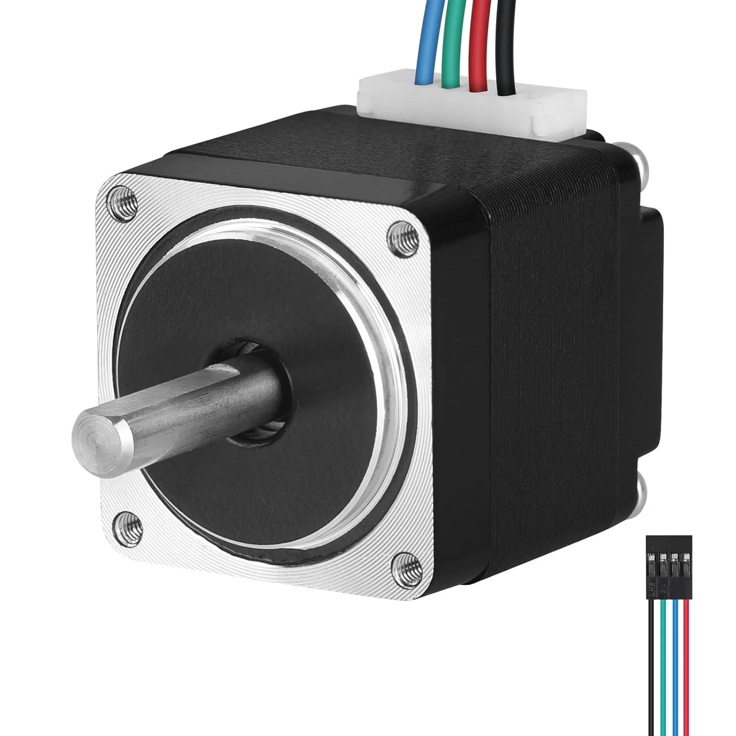 موتور پله ای Nema 11، 1.8 درجه، 2 فاز، گشتاور بالا 8Ncm (11.33oz·in)، دو قطبی 28x31mm، 0.8A، 6.1Ω، 4 سیم، شفت 20mm φ5mm، موتور پله ای 28 به همراه کابل 1 متری برای پرینتر سه بعدی، ربات DIY، دستگاه CNC