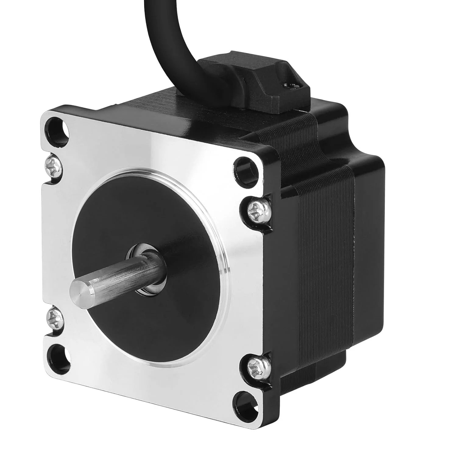 موتور پله ای Nema 23، 1.8 درجه، 2 فاز، گشتاور بالا 0.72 نیوتن متر، دو قطبی 57x41 میلی متر، 2.0 آمپر، 1.6 اهم، 4 سیم، شفت 21 میلی متر φ6.35 میلی متر، کابل موتور پله ای 57 به طول 1 متر برای دستگاه CNC، تراش، پرینتر سه بعدی و ربات های DIY