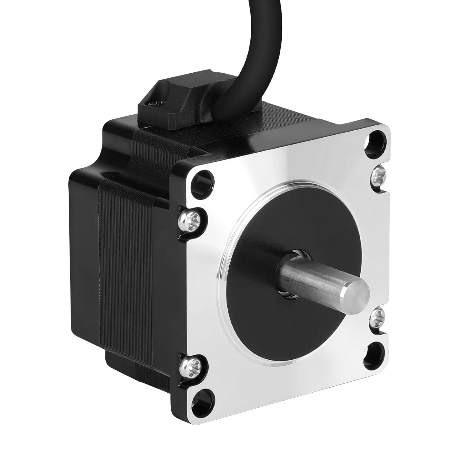 موتور پله ای Nema 23، دو فاز، 1.8 درجه، 0.72 نیوتن متر، گشتاور بالا، دو قطبی 41 میلی متر، 1.6 اهم، 2.0 آمپر، 4 سیم، شفت 21 میلی متر φ8 میلی متر، کابل موتور پله ای 57، 1 متری برای CNC، دستگاه تراش، پرینتر سه بعدی، ربات DIY.