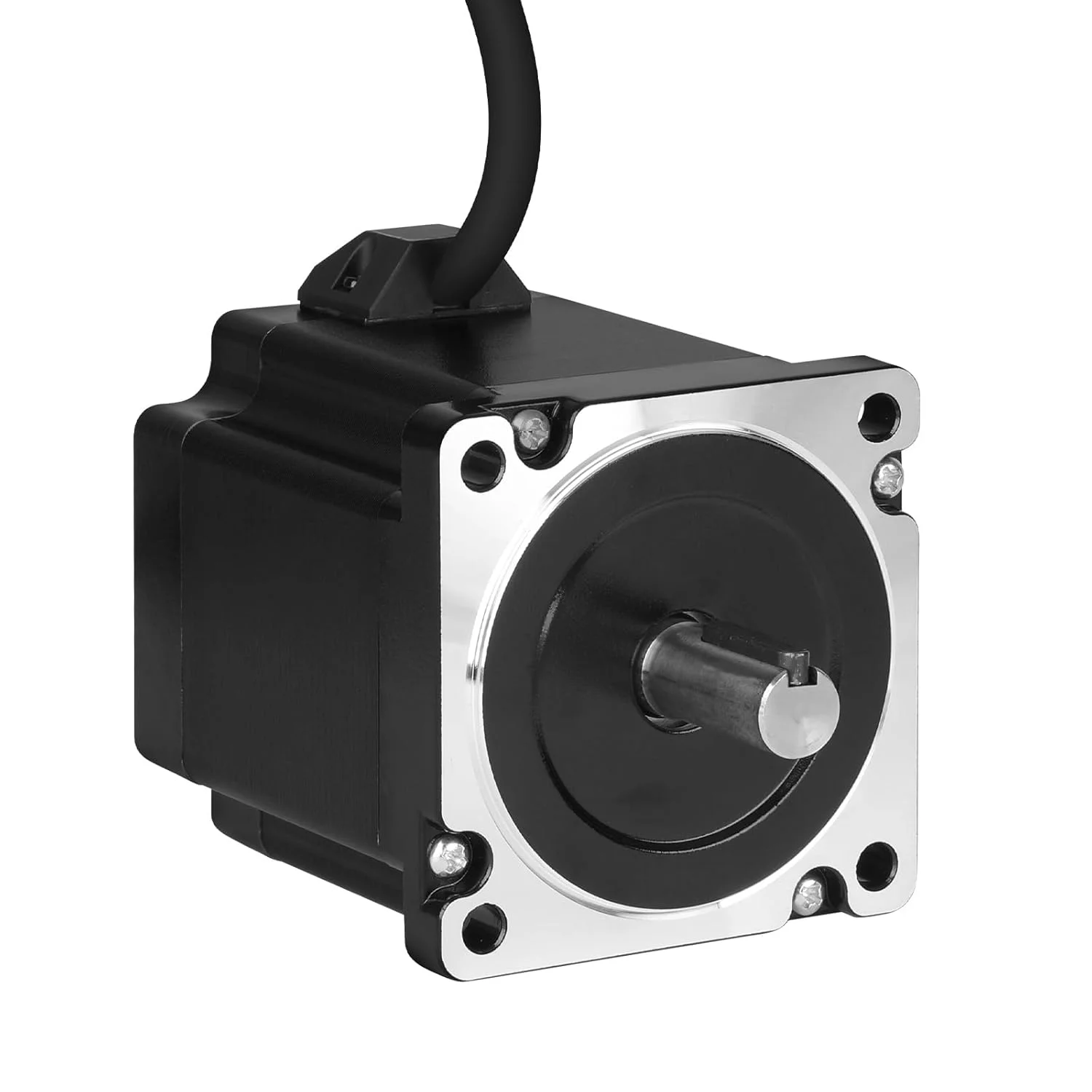 موتور پله ای Nema 34، دو فاز، 1.8 درجه، 7.4 نیوتن متر، گشتاور بالا، دو قطبی، 95 میلی متر، 0.6 اهم، 5.5 آمپر، 4 سیم، شفت 32 میلی متر، φ14 میلی متر، کابل موتور پله ای 86 به طول 2 متر برای دستگاه CNC، تراش، پرینتر سه بعدی، ربات DIY.