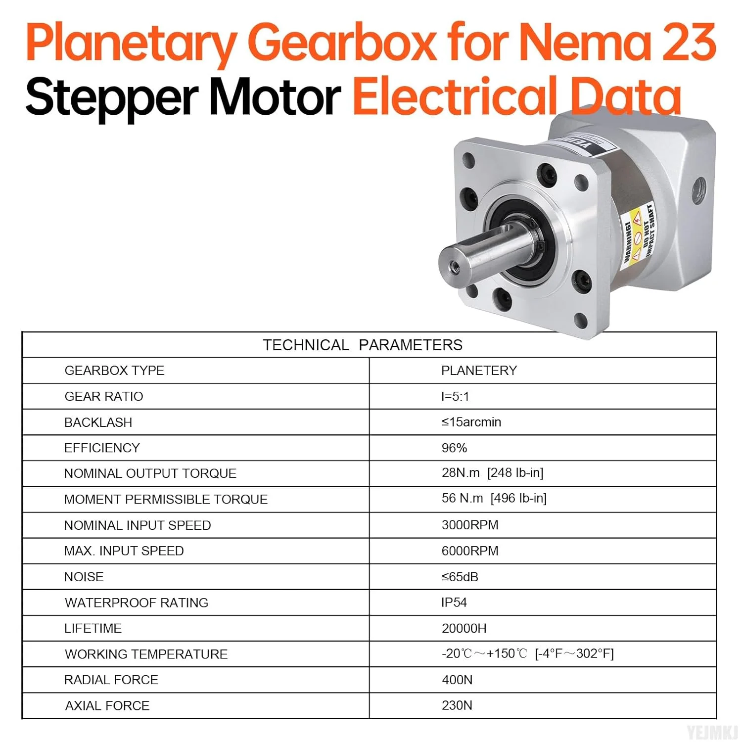 گیربکس سیاره ای با نسبت 5:1 برای موتور پله ای Nema 23، 60-74 میلی متر، لقی 15 دقیقه قوسی، شفت ورودی 31 میلی متر φ8 میلی متر، کاهنده سیاره ای برای موتور پله ای 57، شامل 4 پیچ، 2 دوشاخه، 1 کلید CNC پرینتر سه بعدی تراش
