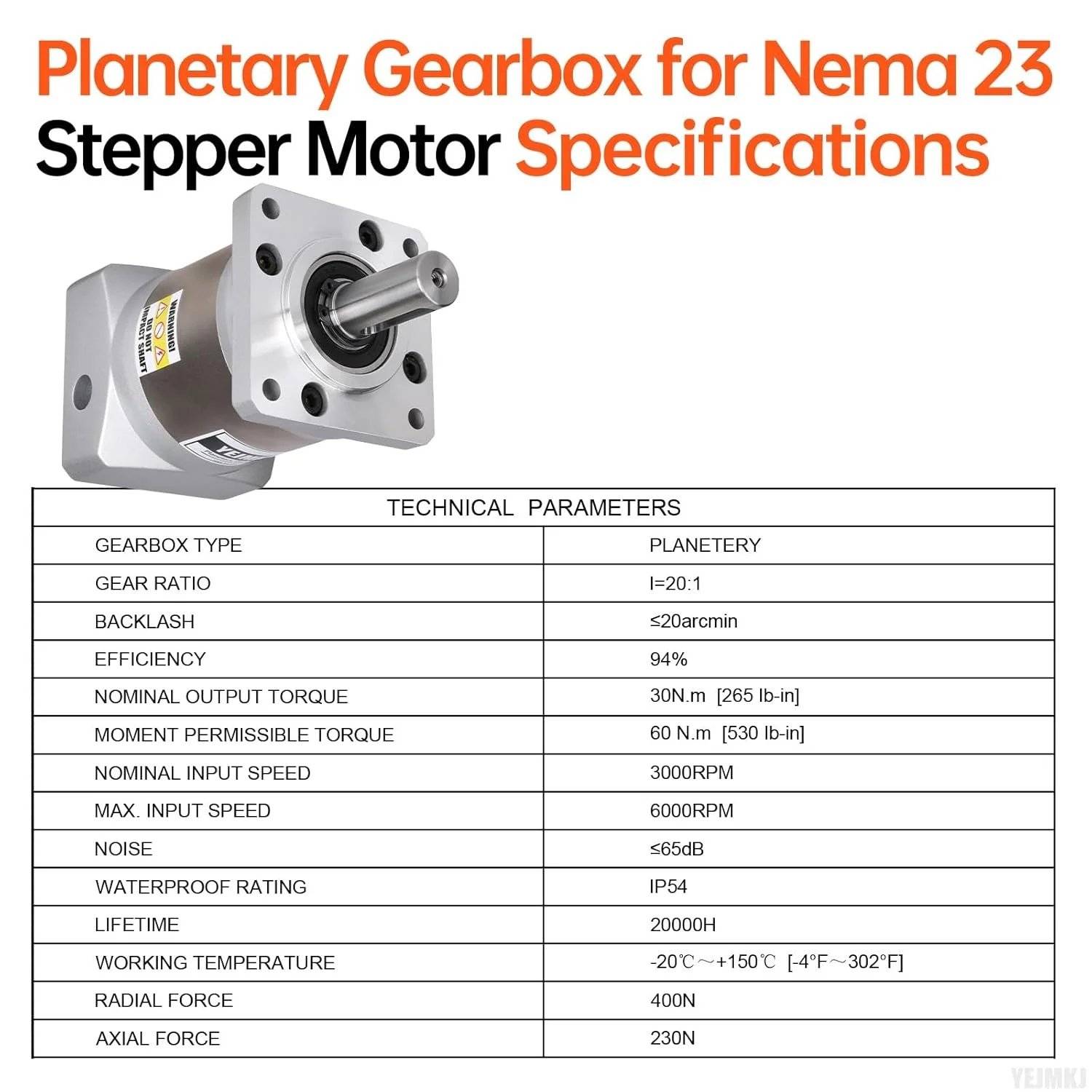 گیربکس سیاره ای با نسبت 20:1 برای موتور پله ای Nema 23، 60-90 میلی متر، لقی 20 دقیقه قوسی، شفت ورودی 31 میلی متر φ10 میلی متر، کاهنده سیاره ای برای موتور پله ای 57، شامل 4 پیچ، 2 دوشاخه، 1 کلید، CNC، پرینتر سه بعدی، تراش