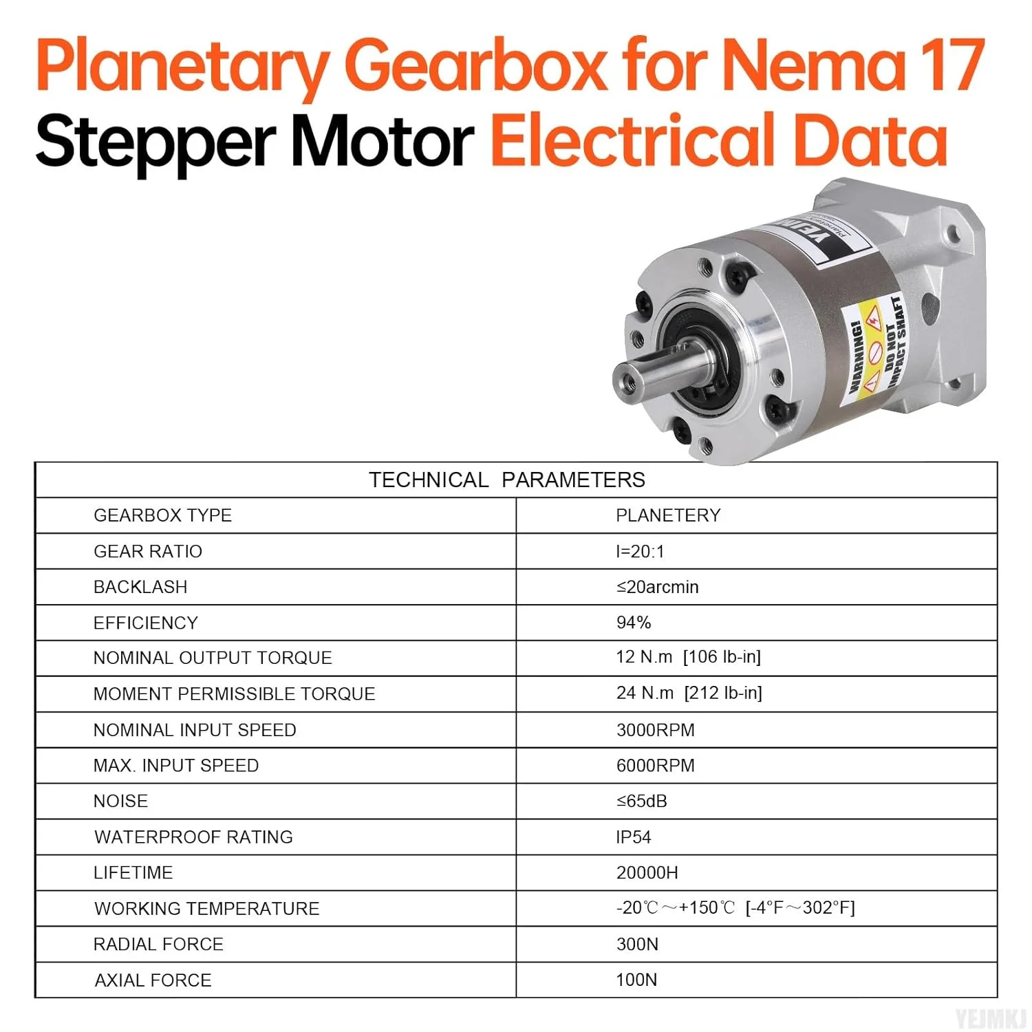 گیربکس سیاره ای با نسبت 20:1 برای موتور پله ای Nema 17، اندازه 42-66 میلی متر، لقی 20 دقیقه قوس، شفت ورودی 25.5 میلی متر φ5 میلی متر، کاهنده سیاره ای برای موتور پله ای 42 به همراه 4 پیچ، 2 دوشاخه، 1 کلید، مناسب برای CNC، پرینتر سه بعدی و پروژه های DIY