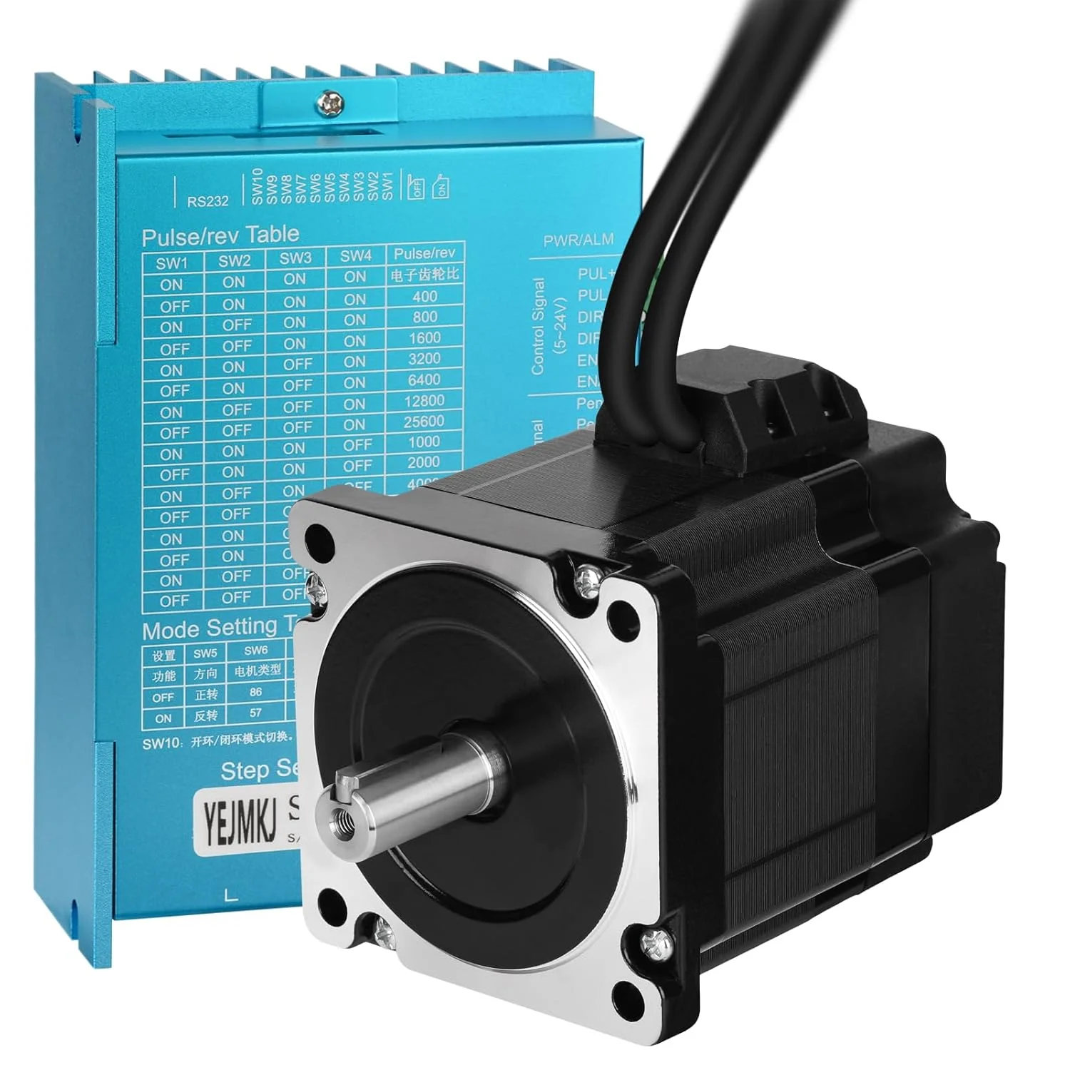 کیت موتور پله‌ای حلقه بسته Nema 34، 4.5Nm/637.25oz.in، موتورهای 78MM Nema34 با کنترلر موتور پله‌ای حلقه بسته BHA860 0-8.2A 18-80VAC یا 24-110VDC برای دستگاه حکاکی CNC