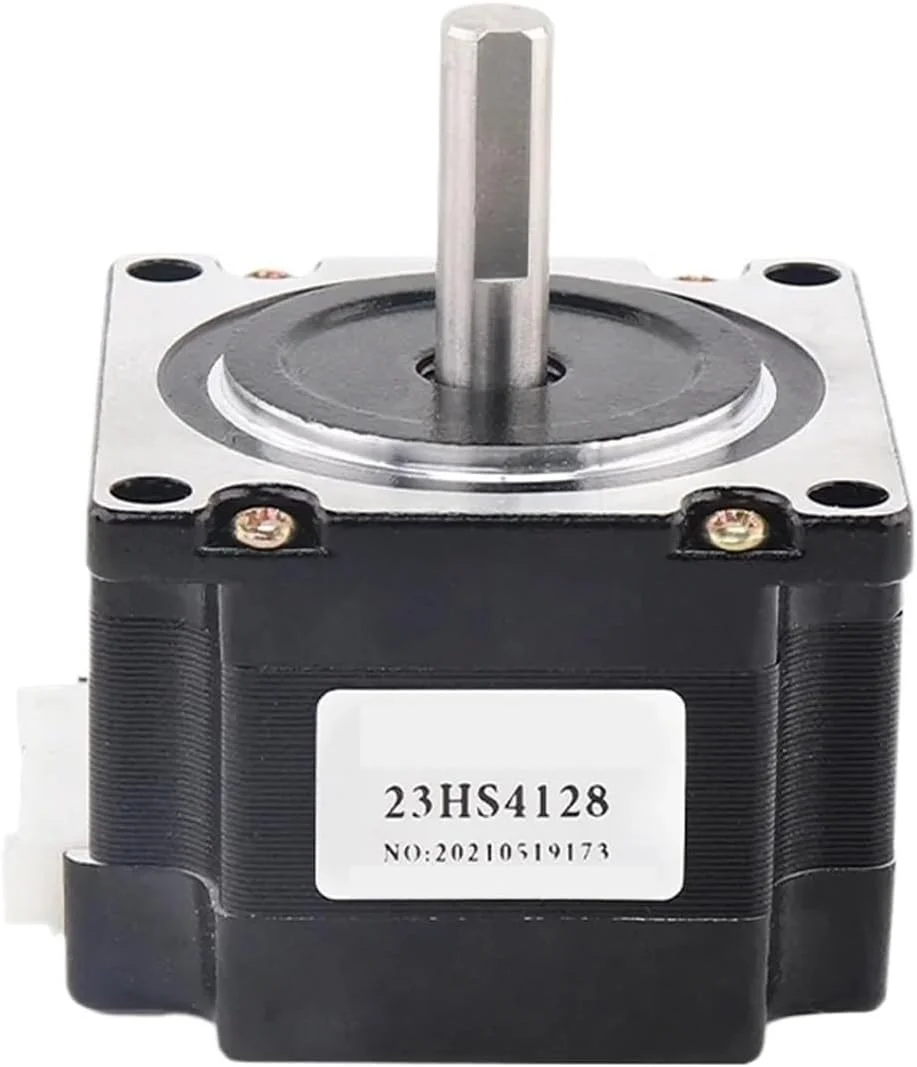 یک عدد موتور پله‌ای پیچی 23HS4128-T8 با طول پیچ 300 میلی‌متر به همراه مهره مسی با گام 2/4/8 میلی‌متر برای موتور چاپگر سه بعدی (23HS4128-T8x8-300mm)