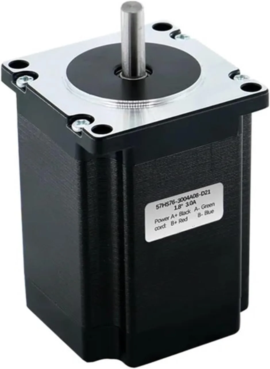 موتور پله ای Nema23 دو فاز 4 سیمه 283.22 اونس اینچ 2N M 76mm برای پرینتر سه بعدی مدل 57HS7630 با زاویه 1.8 درجه (تک شفت)