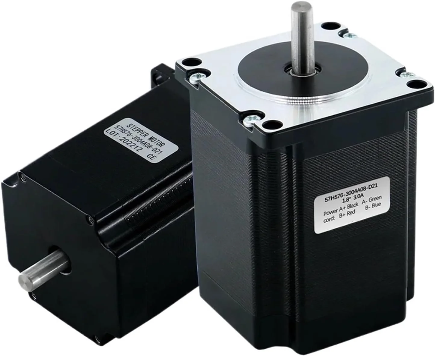 موتور پله ای Nema23 دو فاز 4 سیمه 283.22 اونس اینچ 2N M 76mm برای پرینتر سه بعدی مدل 57HS7630 با زاویه 1.8 درجه (تک شفت)